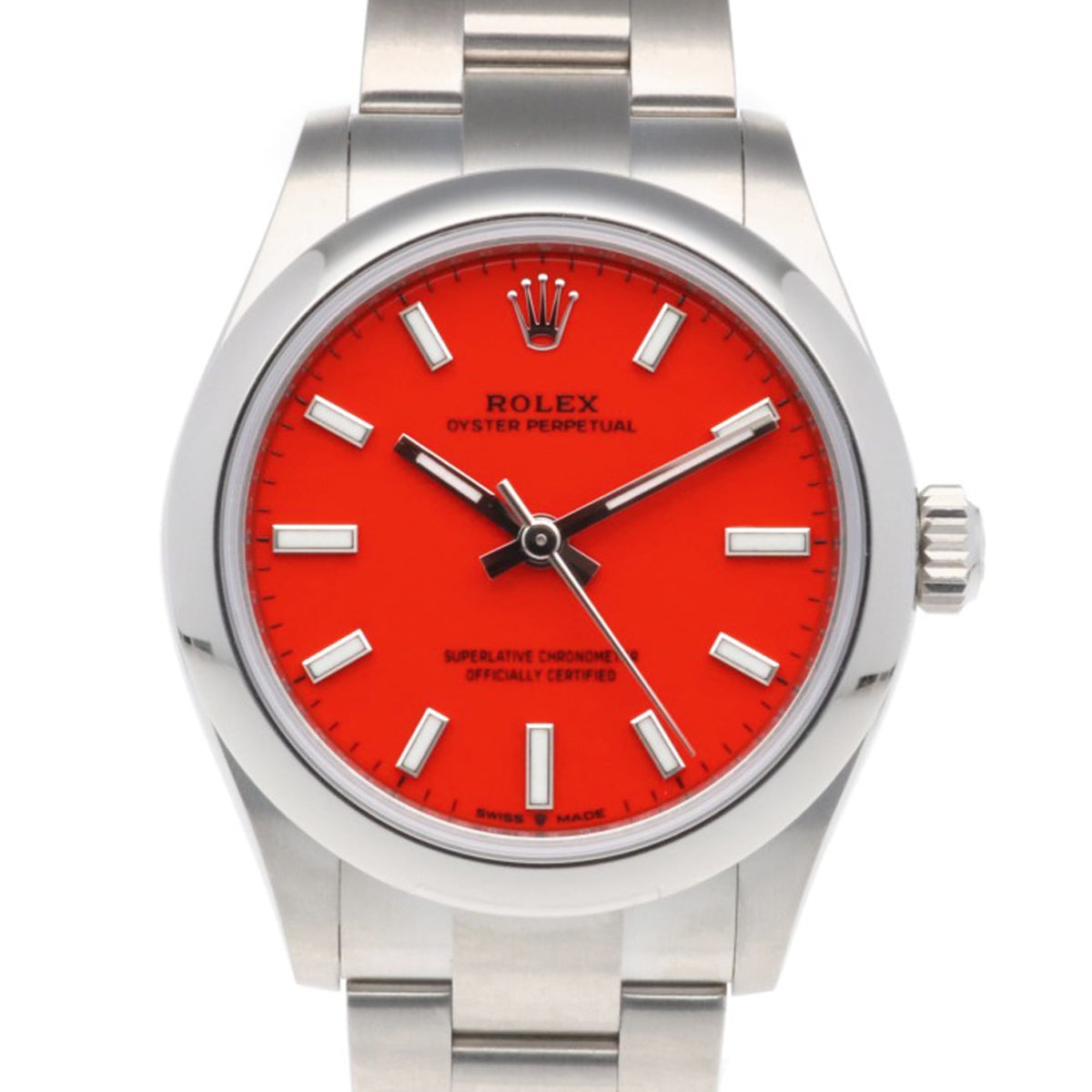 Rolex Oyster Perpetual 277200 Rot Zifferblattfarbe 31 mm Uhr