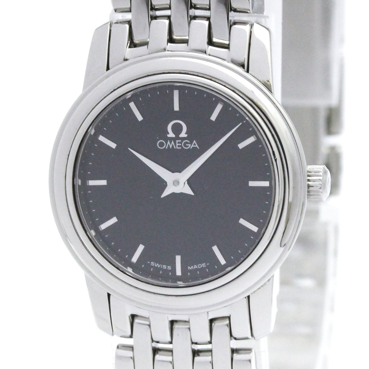 Omega De Ville 4570.51 Schwarz Zifferblatt 22 mm Uhr