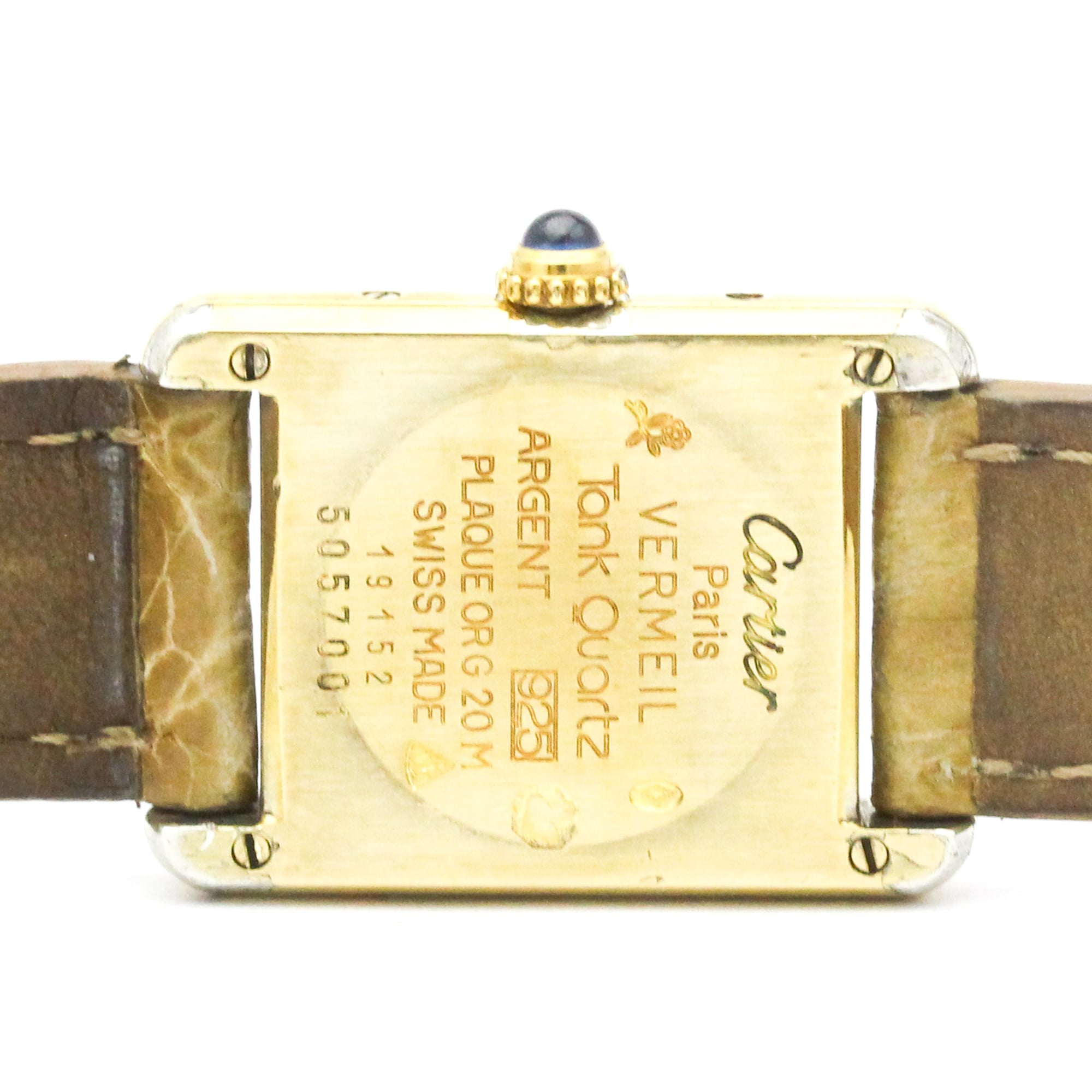 CARTIER Must Tank Vermeil verguld quartz dameshorloge 5057001