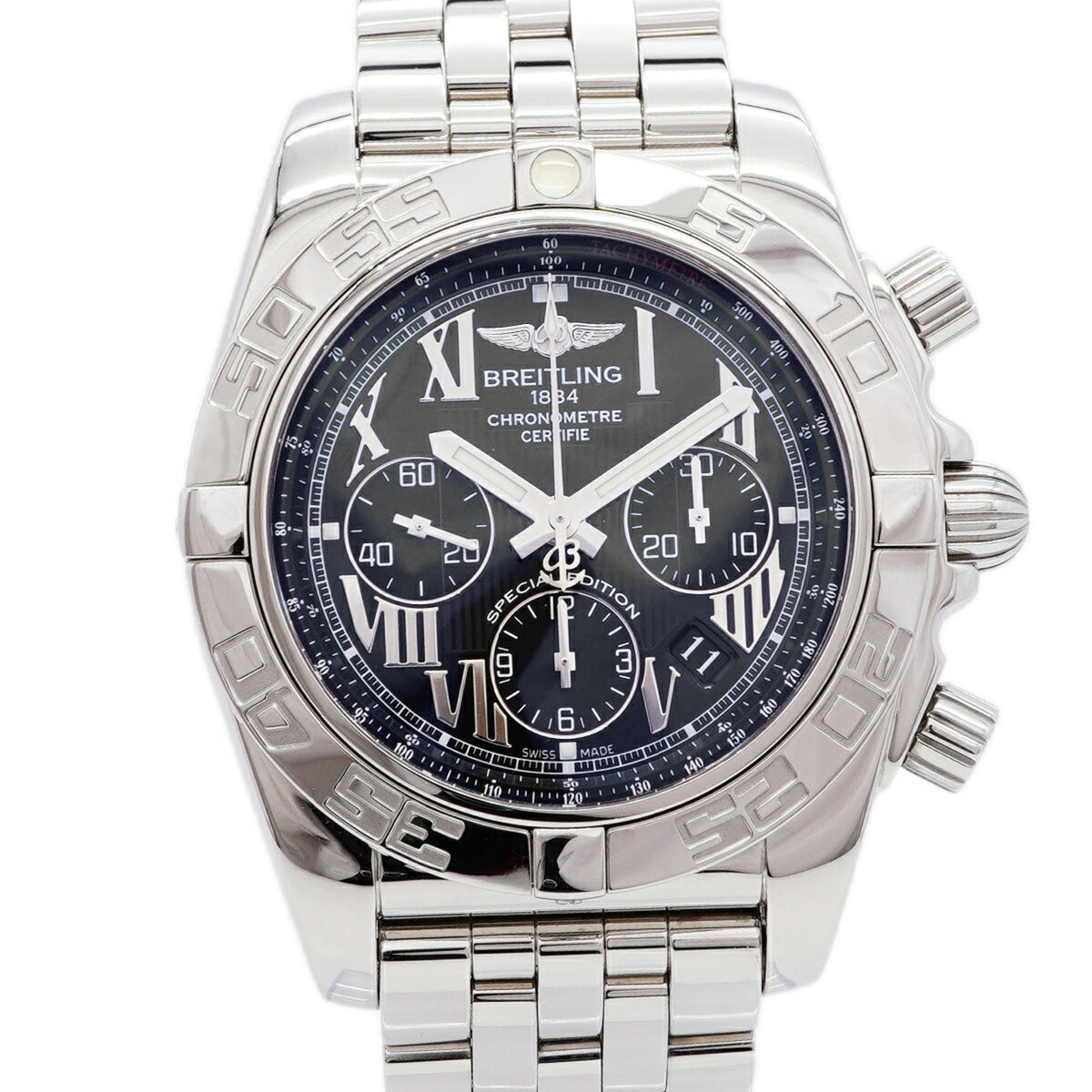 Breitling Chronomat AB0110 mit blauem Zifferblatt, 43 mm Uhr