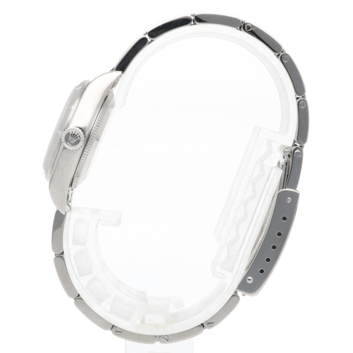 Rolex Oyster Perpetual 76030 met zwarte wijzerplaat, 25 mm
