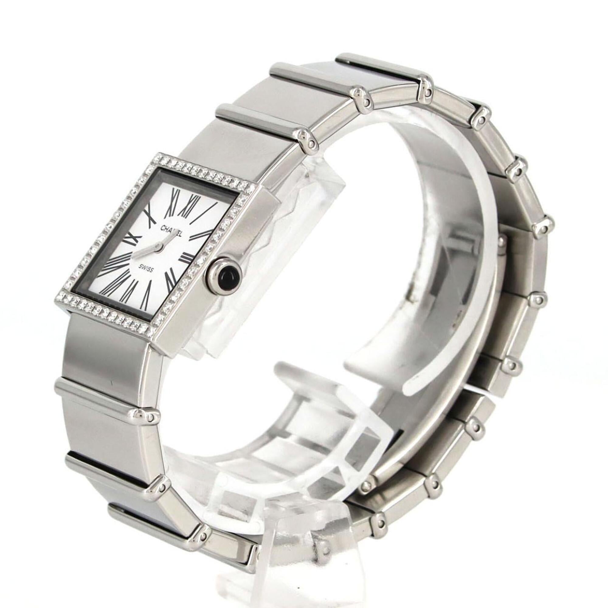 Chanel Mademoiselle D H0830 horloge met witte wijzerplaat, 22 mm