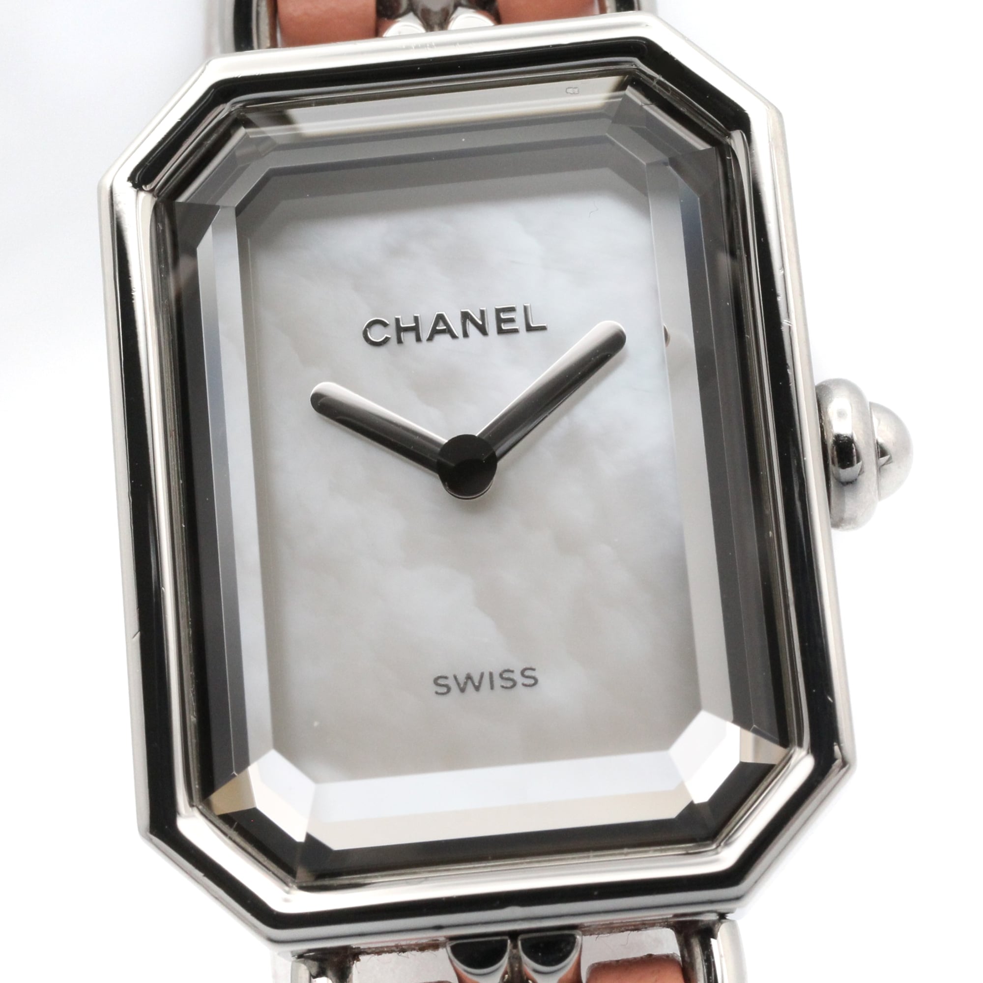 Chanel Première Rock Limited Edition (1200 pieces worldwide) Stainless Steel Leather Strap Wo White with Shell H6359