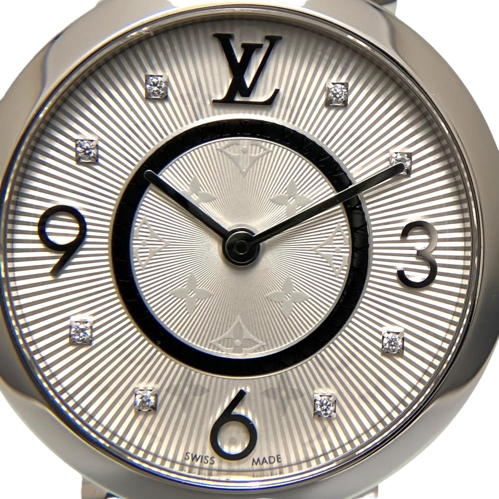 Louis Vuitton Tambour Q12MG Silber Zifferblatt 27 mm Uhr