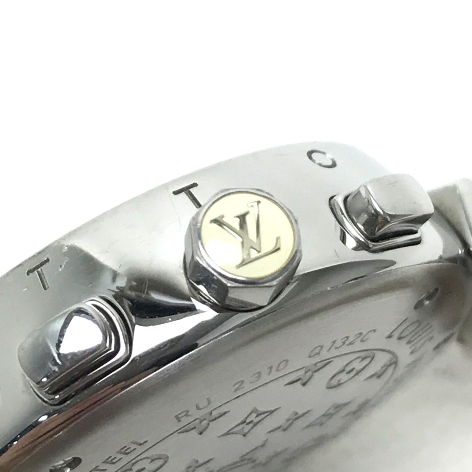 Louis Vuitton Q132C Tambour ArmbanduhrSilber