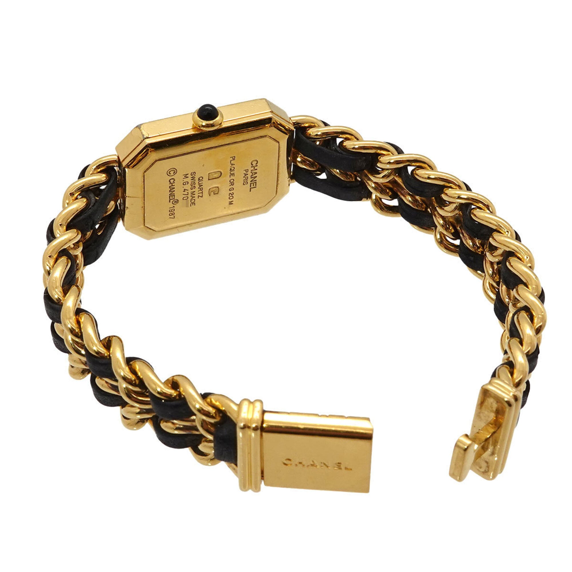Chanel Premiere, groot model H0001, dameshorloge, zwart-goud, quartz