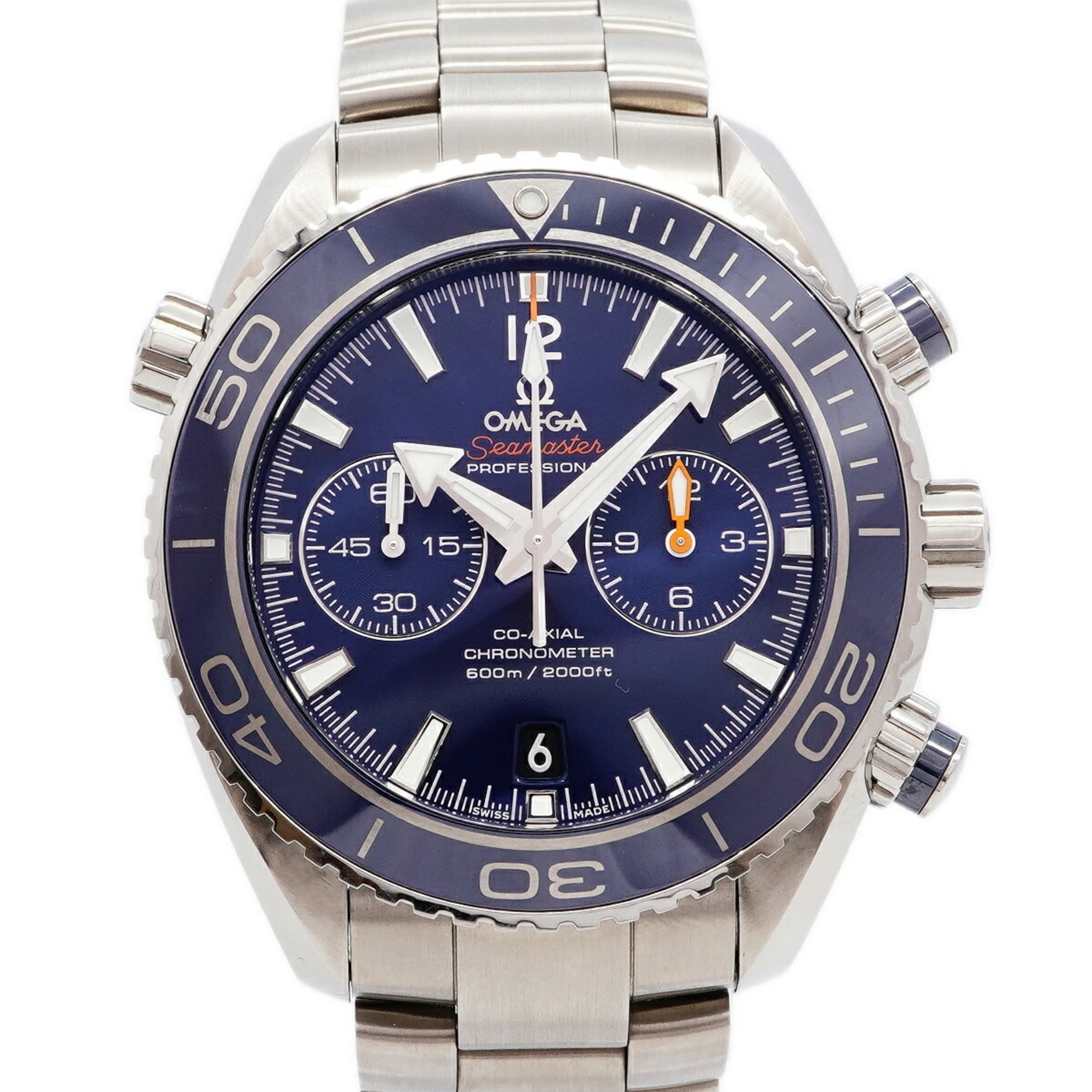 Omega Seamaster Planet Ocean Chrono 232.90.46.51.03.001 Blue Dial 45mm Watch