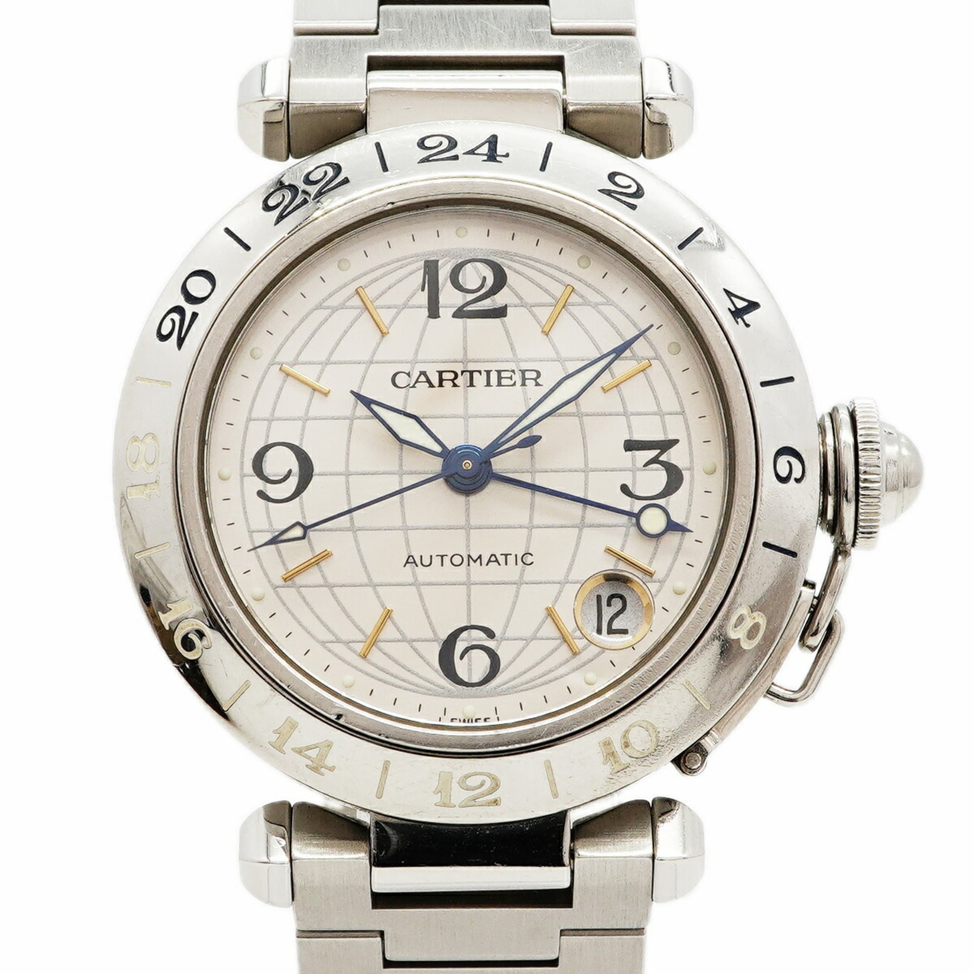 Cartier Pasha W31029M7 Silver Dial Stainless steel 35mm Watch