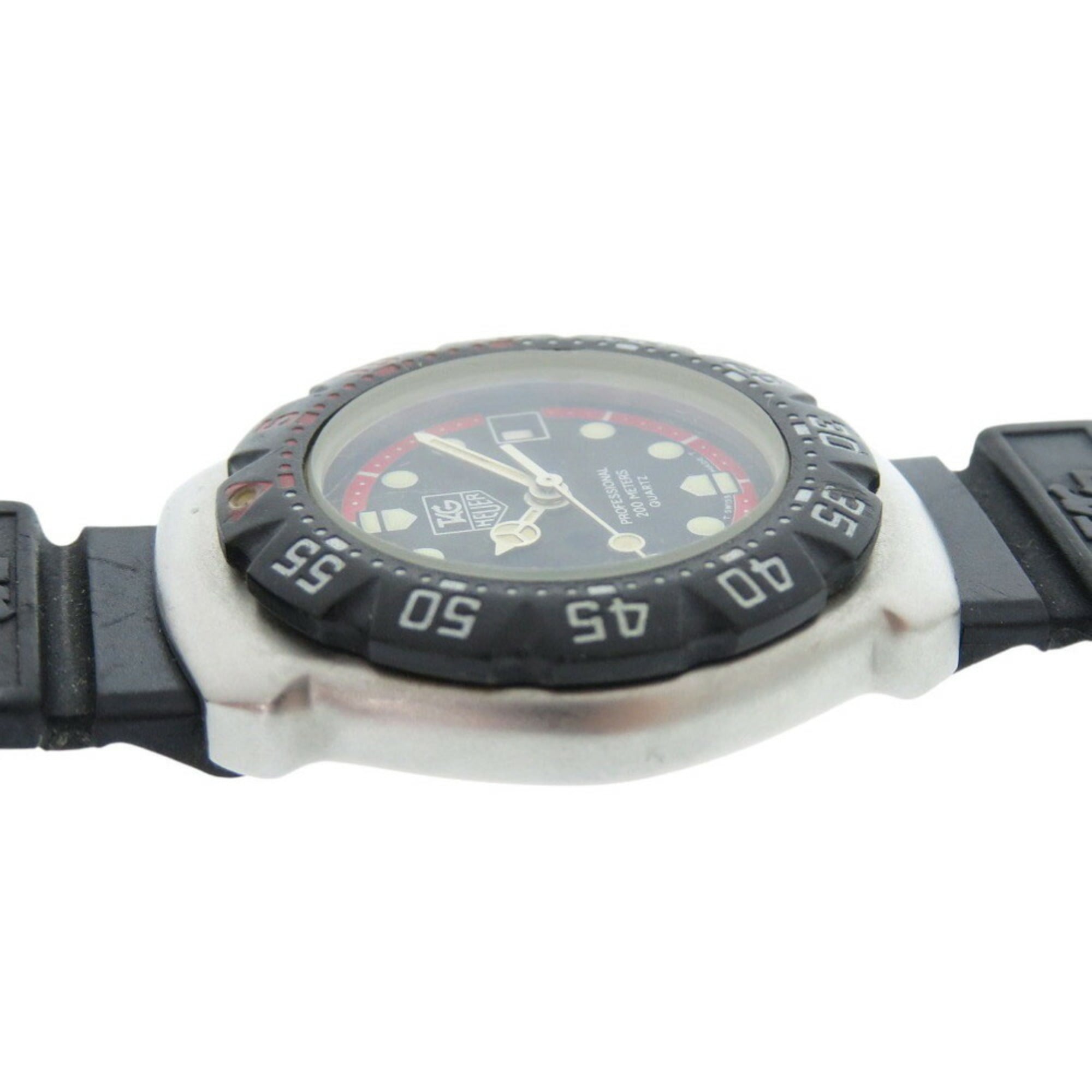 TAG Heuer Formula 1 374.508 Armbanduhr aus Edelstahl mit Kautschukarmband Schwarz ZifferblattQuarz 1910