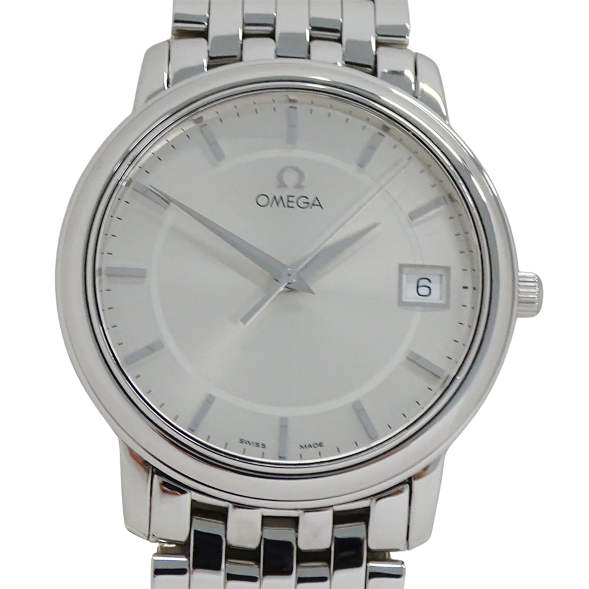 Omega De Ville Prestige 4510.31 Men's Watch, Brand Name, Date, Quartz, Stainless Steel (SS), Silver