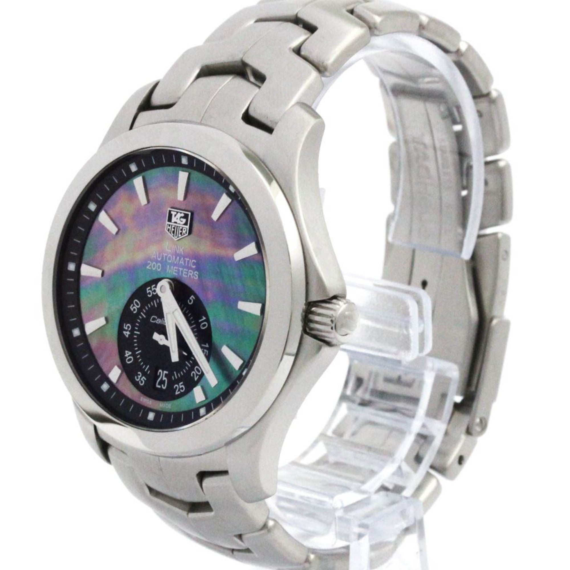 TAG HEUER Link Limited Edition Black MOP Steel Watch WJF211K Polished