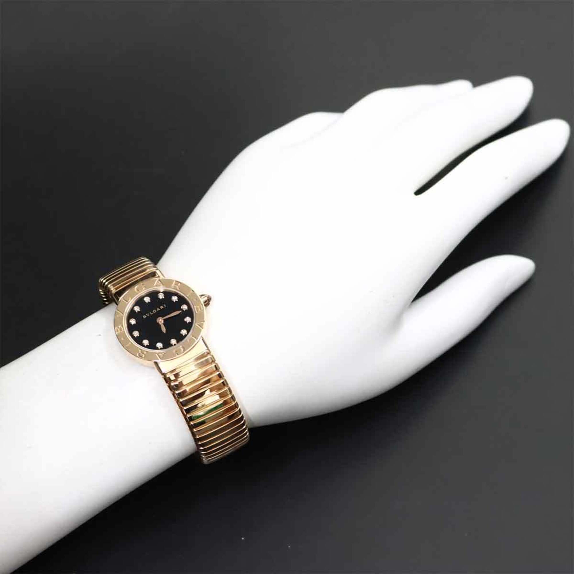 Bulgari Tubogas BBLP262TG Black Dial 26mm Watch