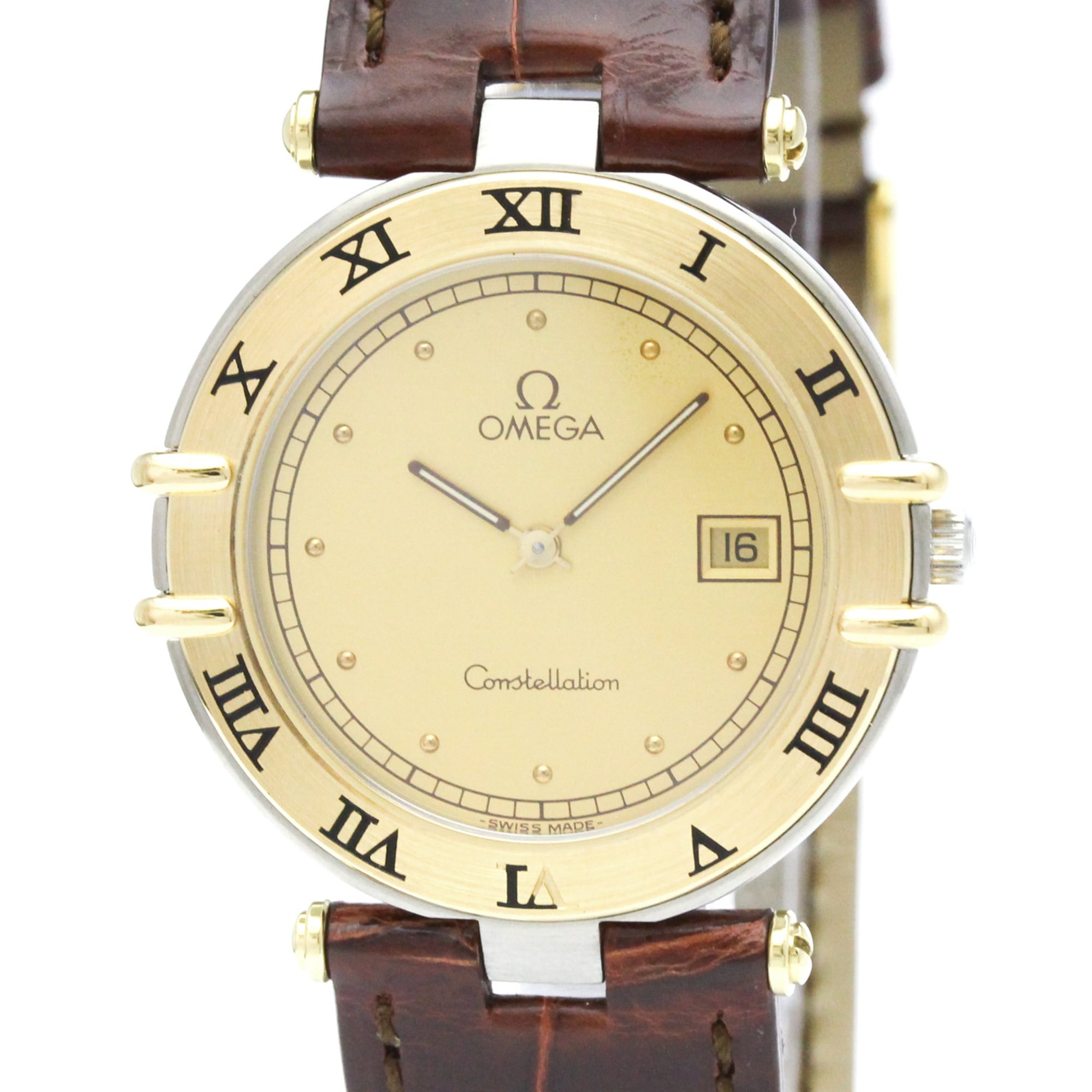 Montre Omega Constellation 1960360 à cadran doré, 31 mm