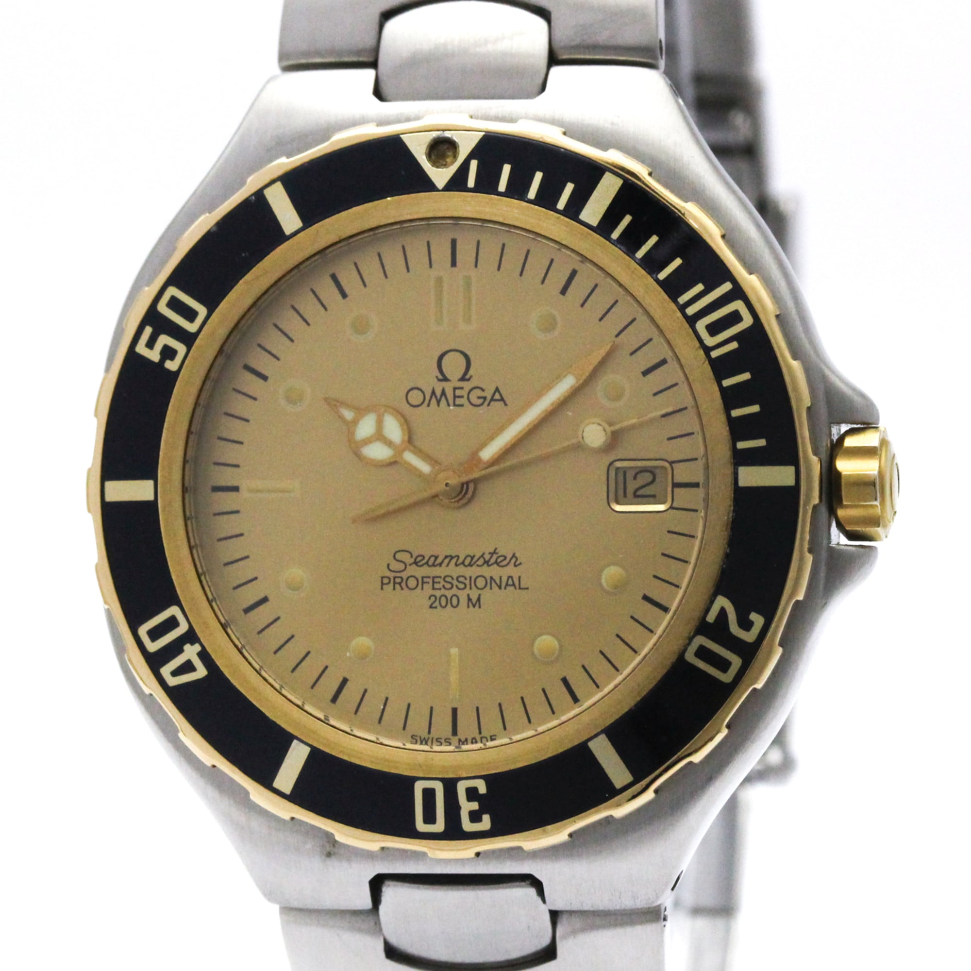 Omega Seamaster 3.961.042 Gold Dial 38mm Watch