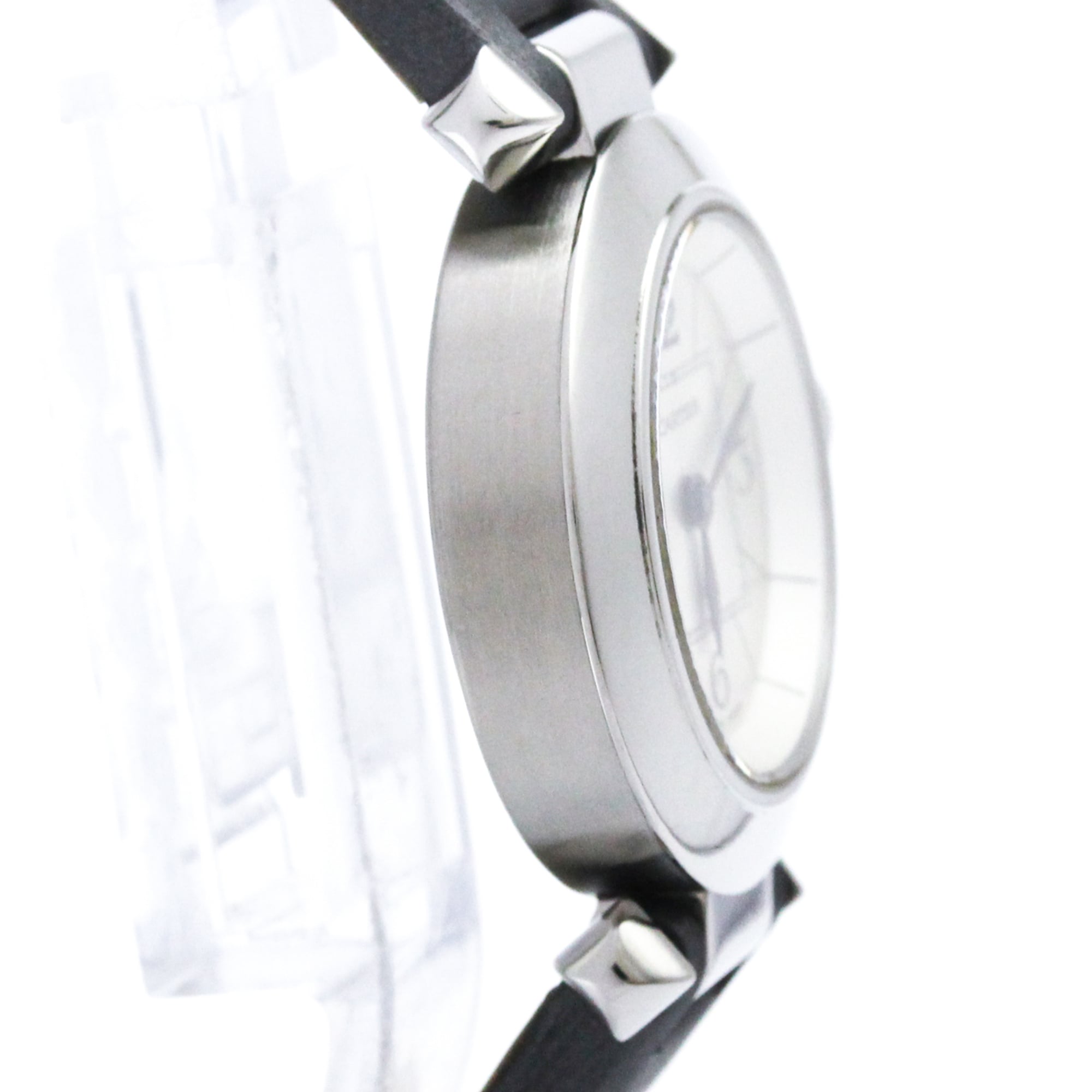 CARTIER Miss Pasha Steel Leather Quartz Ladies W3140025