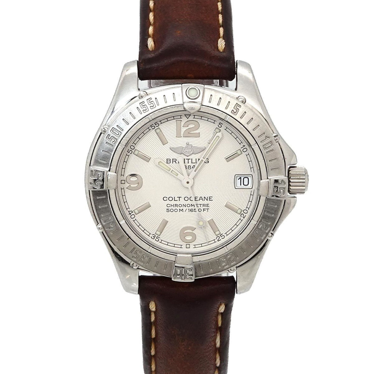 Breitling Colt Ocean A77350 Silber Zifferblatt 34 mm Uhr