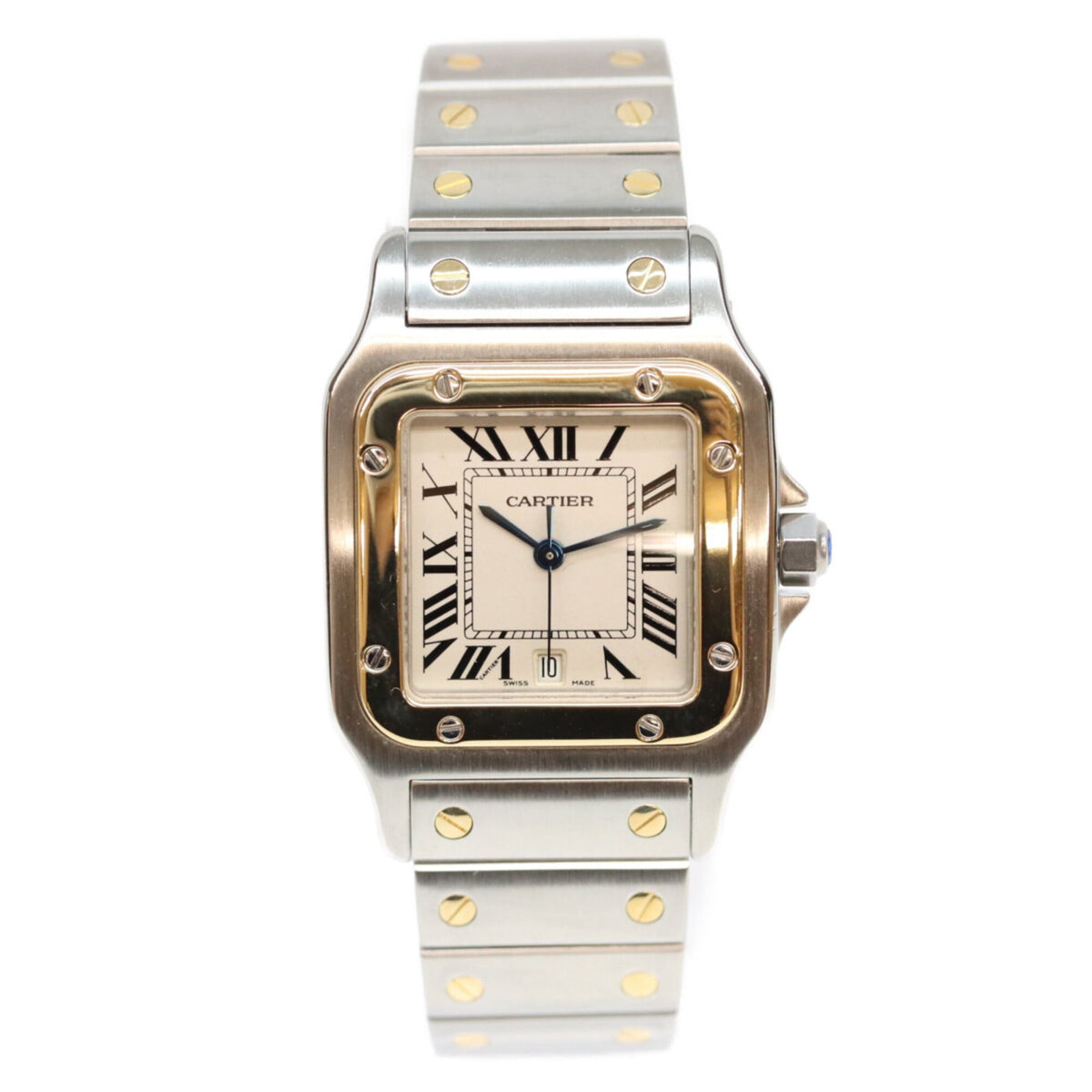 Cartier Santos Galbee LM W20011C4 Elfenbein Zifferblatt 27 mm Uhr