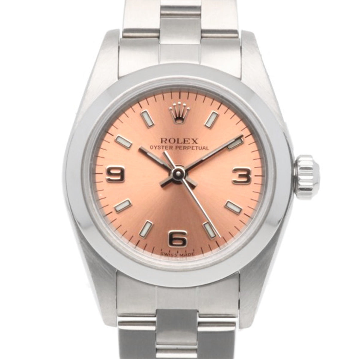 Rolex Oyster Perpetual 76080 Rosa Zifferblatt 26 mm Uhr