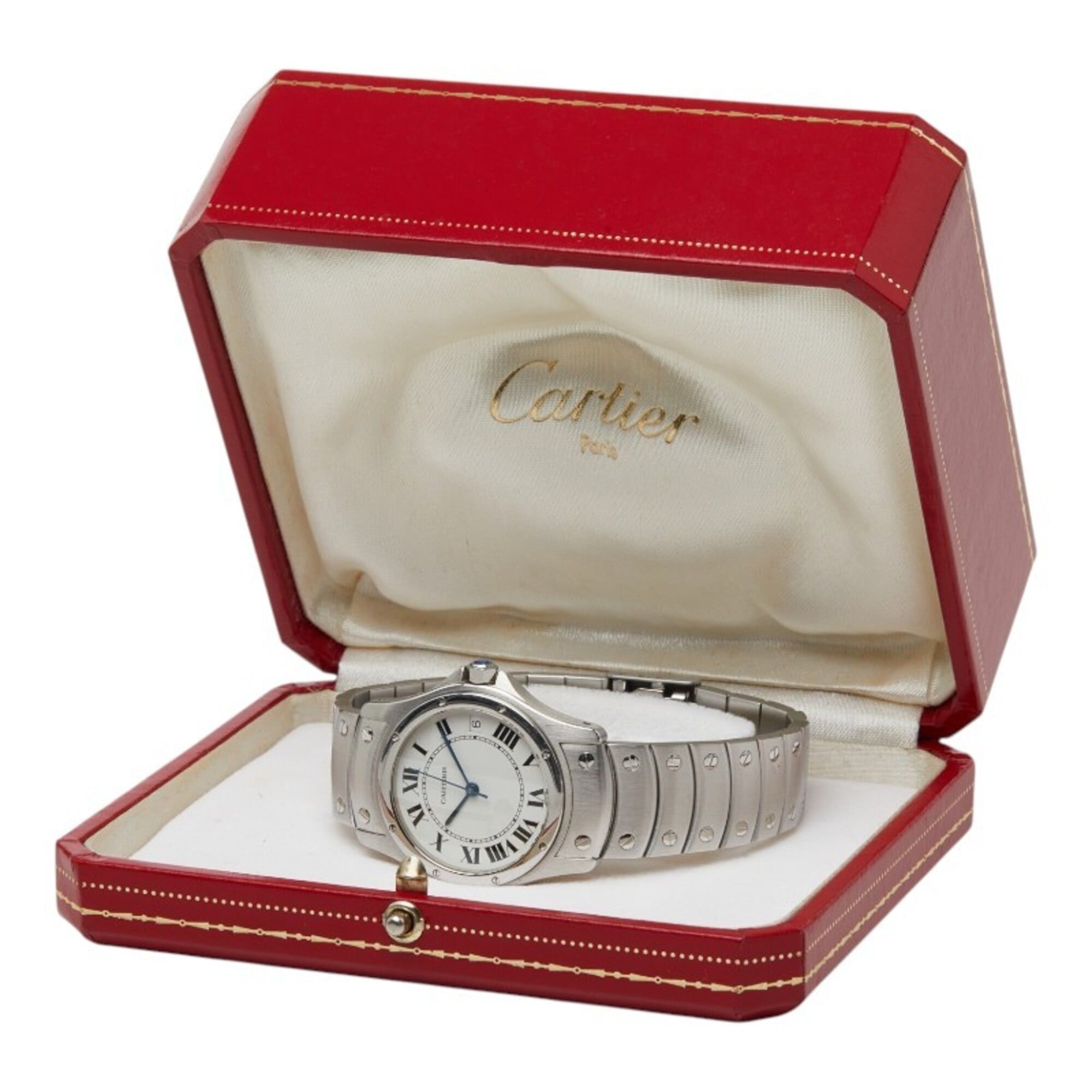 Cartier Santos Ronde LM W20026K1 Automatic (with manual ) White Dial Stainless Steel CARTIER