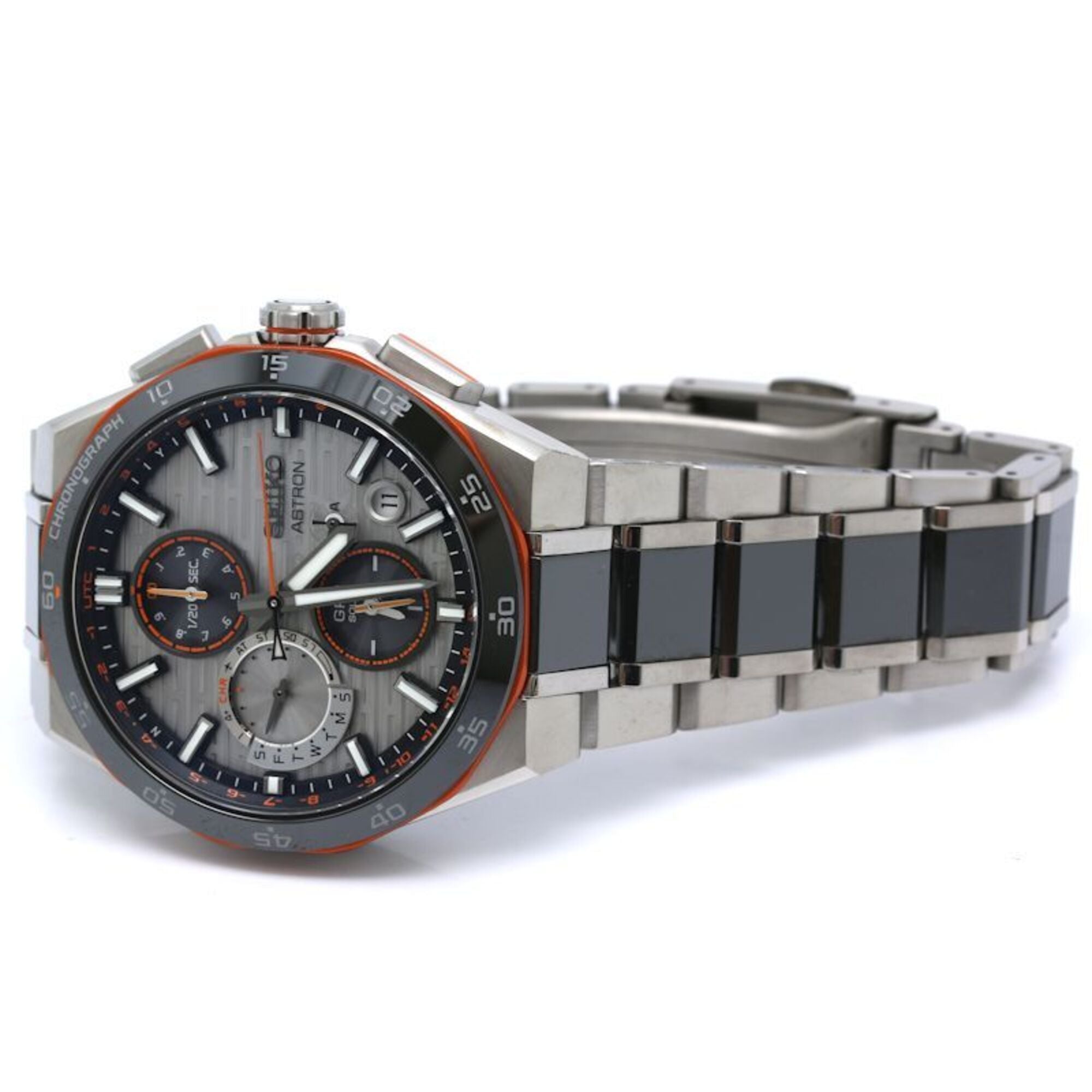 Seiko Astron SBXC183 5X83-0AS0-1 Silver Dial 43mm Watch