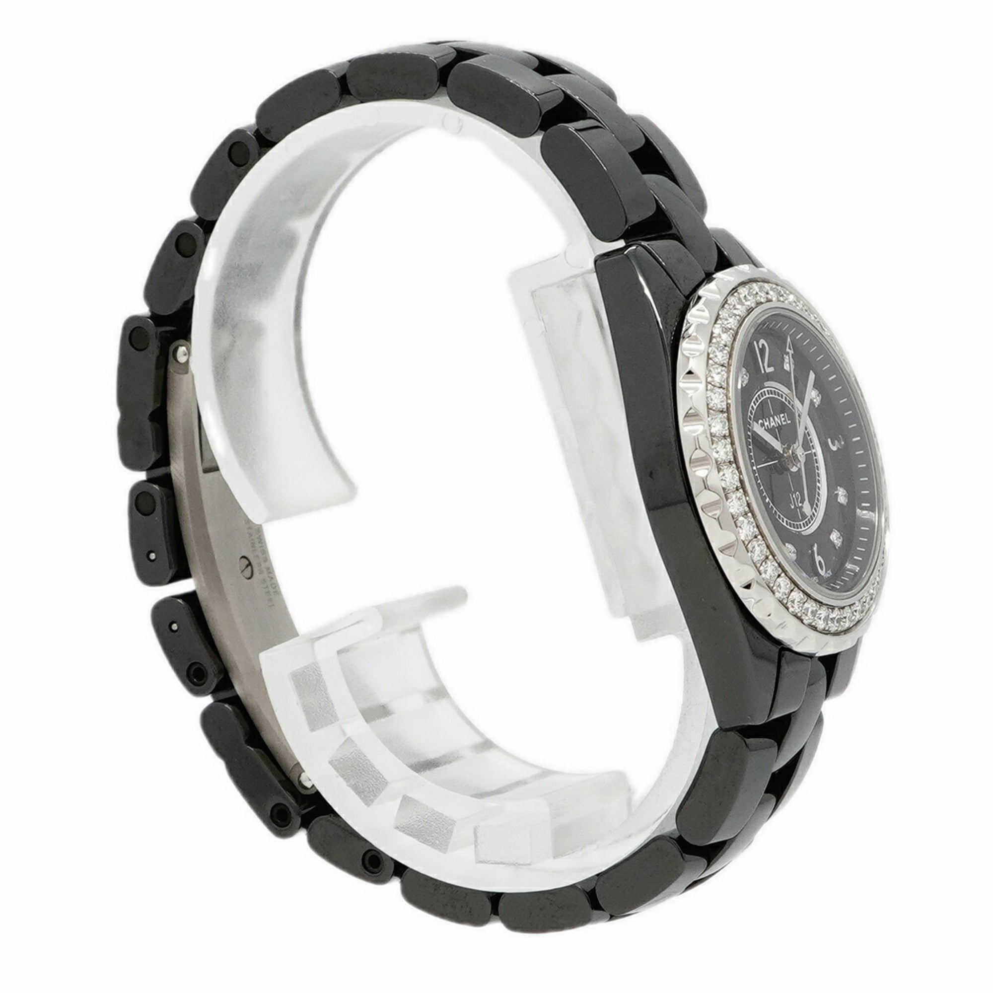 Chanel J12 Diamond H2571 Black Dial Women's Watch