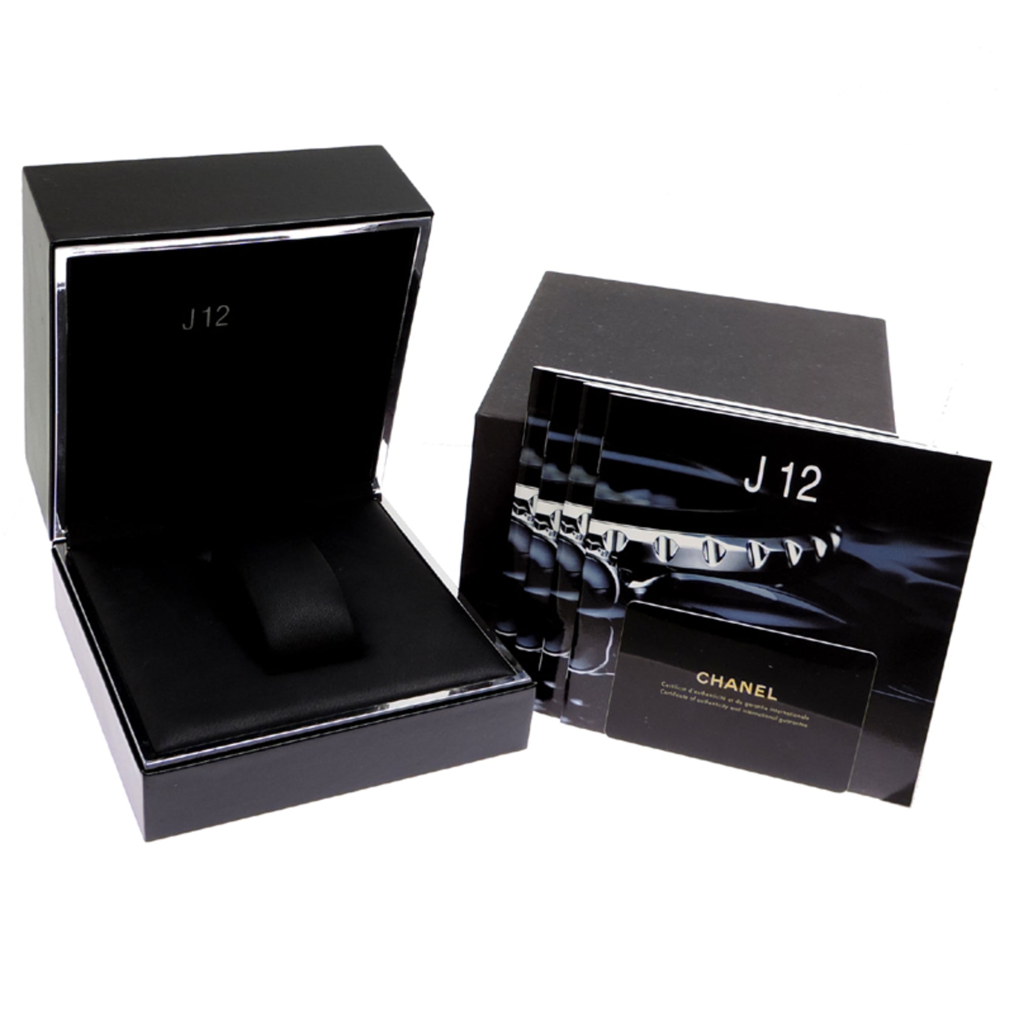 Chanel J12 38 mm Lünette mit Schwarz Diamanten, Damenuhr H0970
