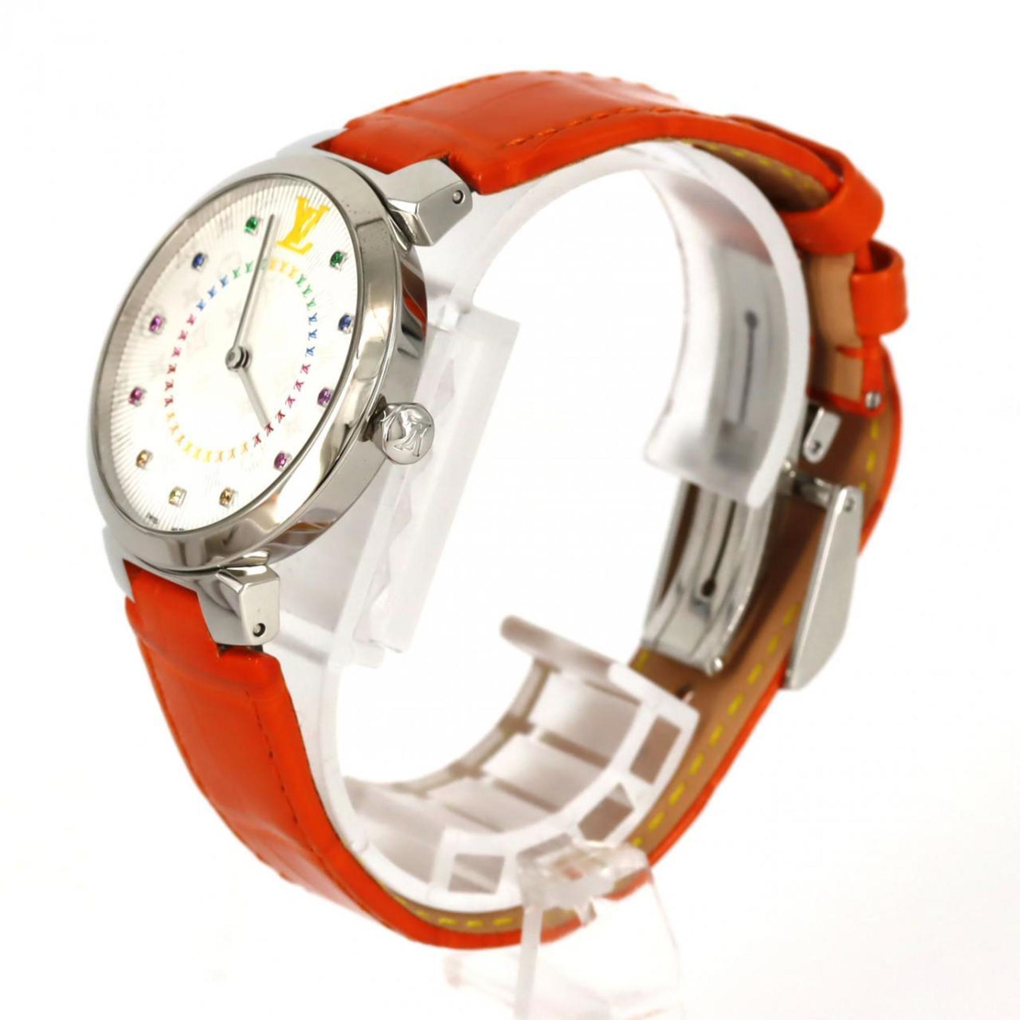 Louis Vuitton Tambour Slim 11P QA159 Stainless Steel Quartz Watch
