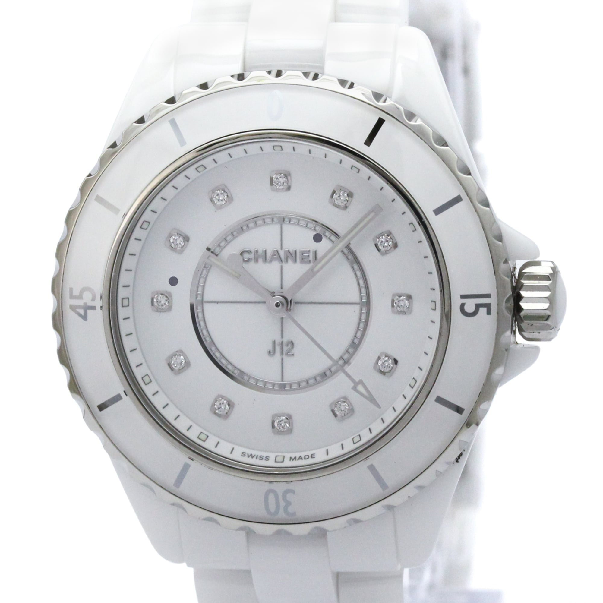 CHANEL J12 Diamond Ceramic Quartz Ladies H5703