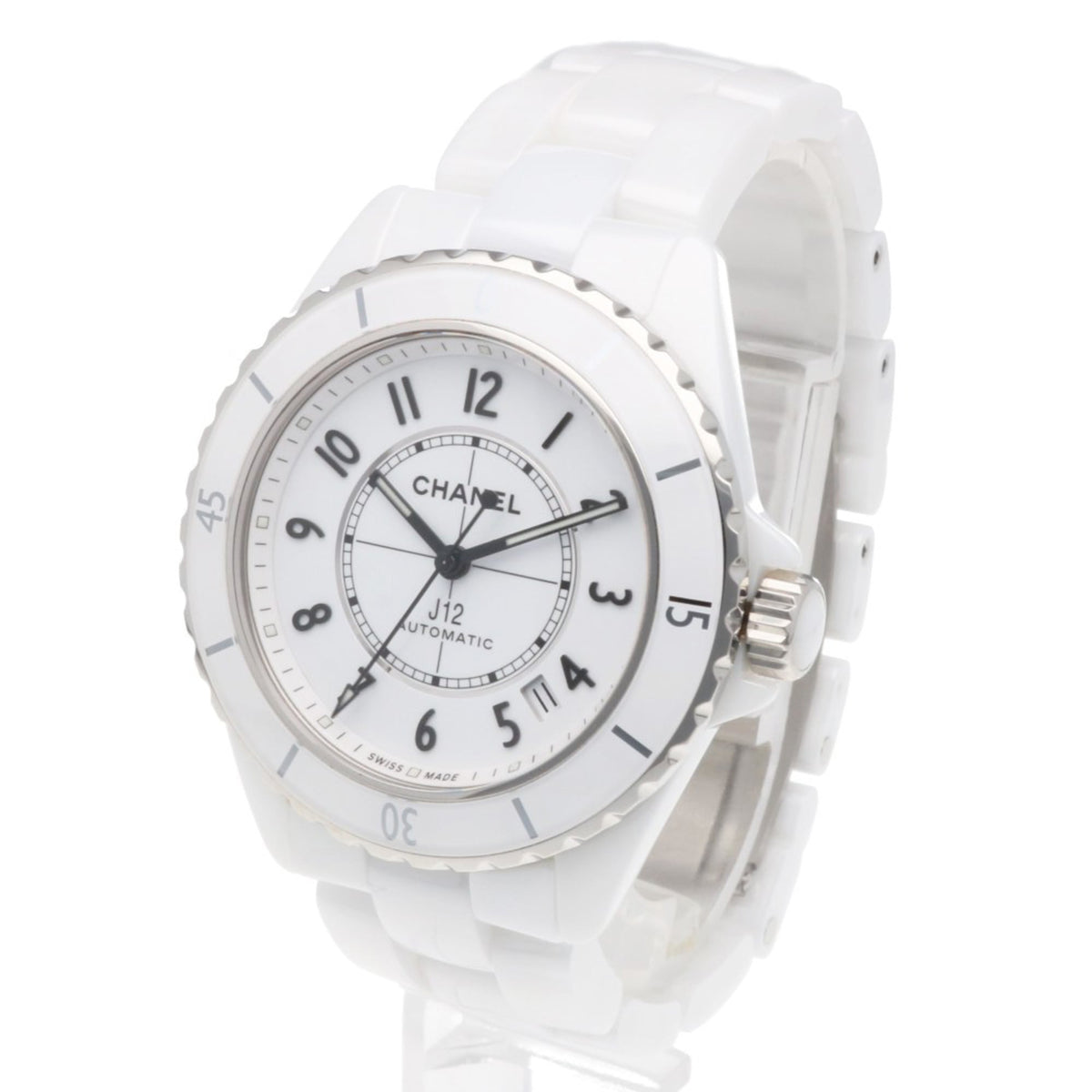 Chanel J12 Weiß Keramik H5700 Weiß Zifferblatt 39mm Uhr