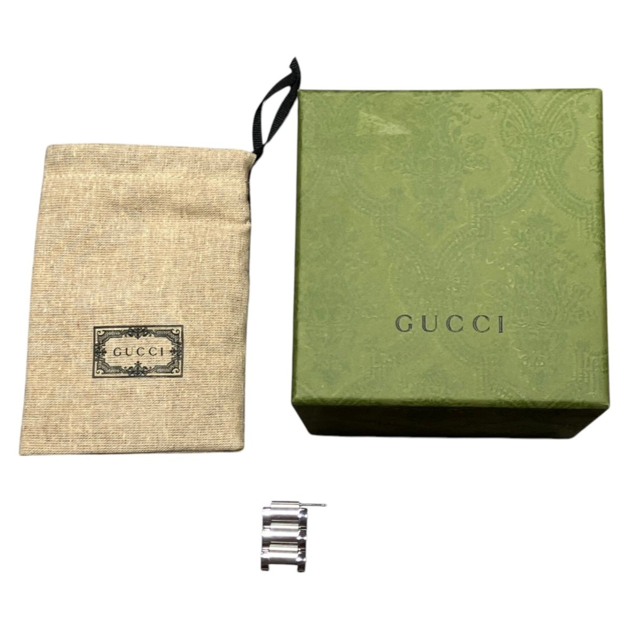 Gucci G-Chrono total weight 170.8g stainless steel quartz movement black dial 101.2