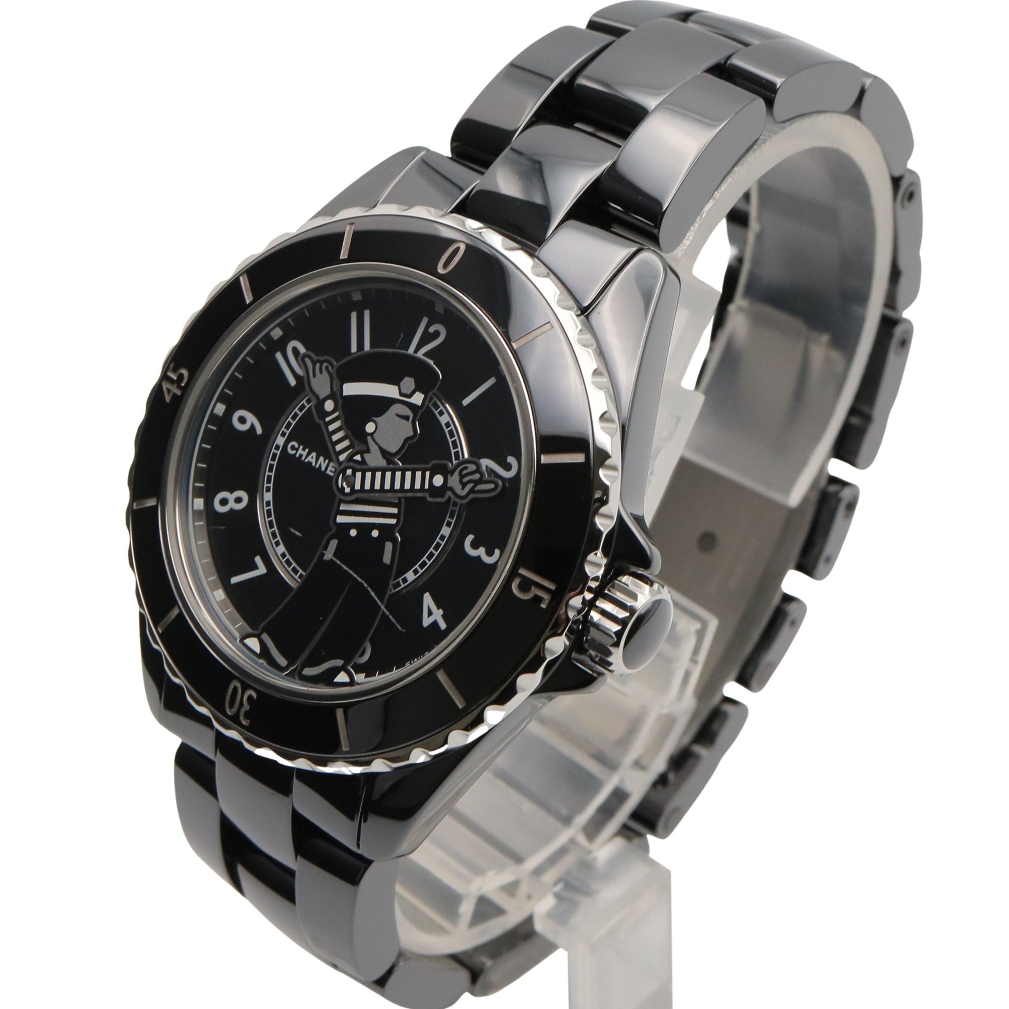 Chanel Mademoiselle J12 La Pausa Ceramic Men's Watch, Black, Model H7609