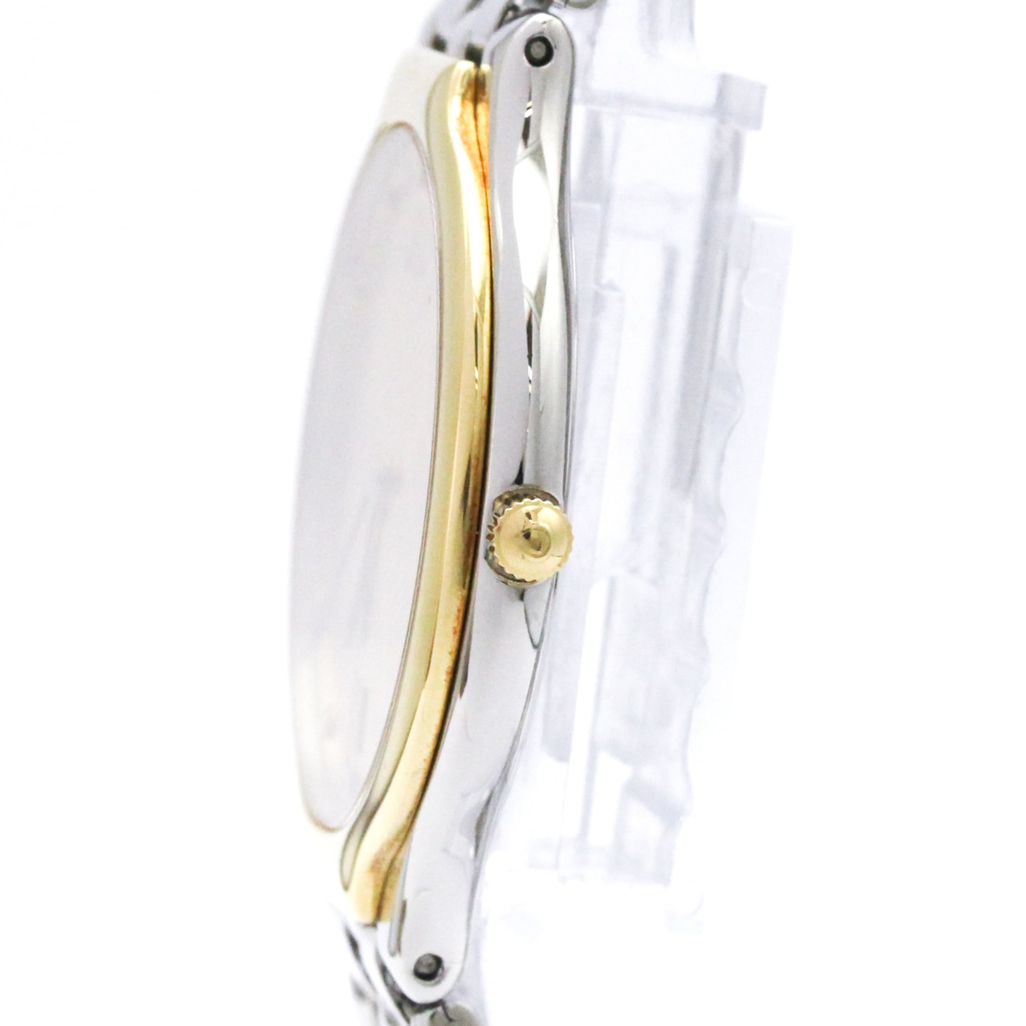 OMEGA De Ville Symbol Herrenuhr aus 18-karätigem Gold und Edelstahl Quarz 196.0316