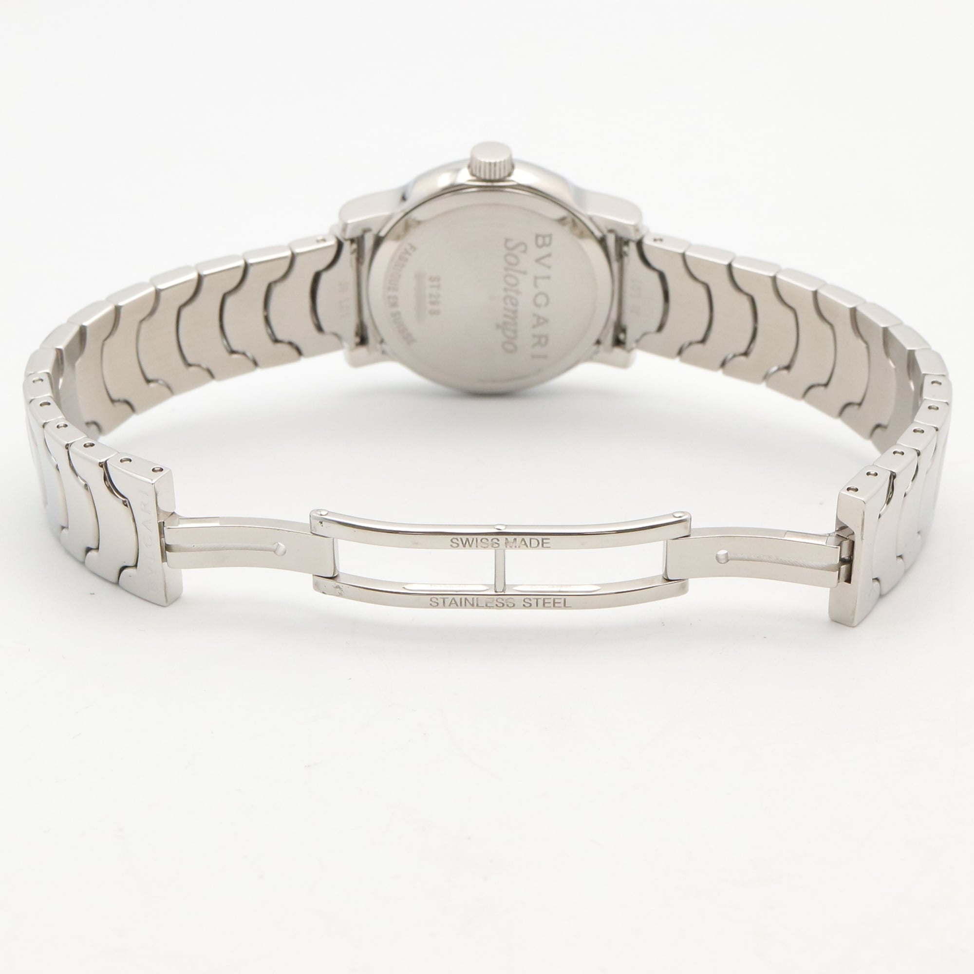 Bulgari BVLGARI Solo Tempo-horloge, roestvrij staal, dames, wit (ST29S)