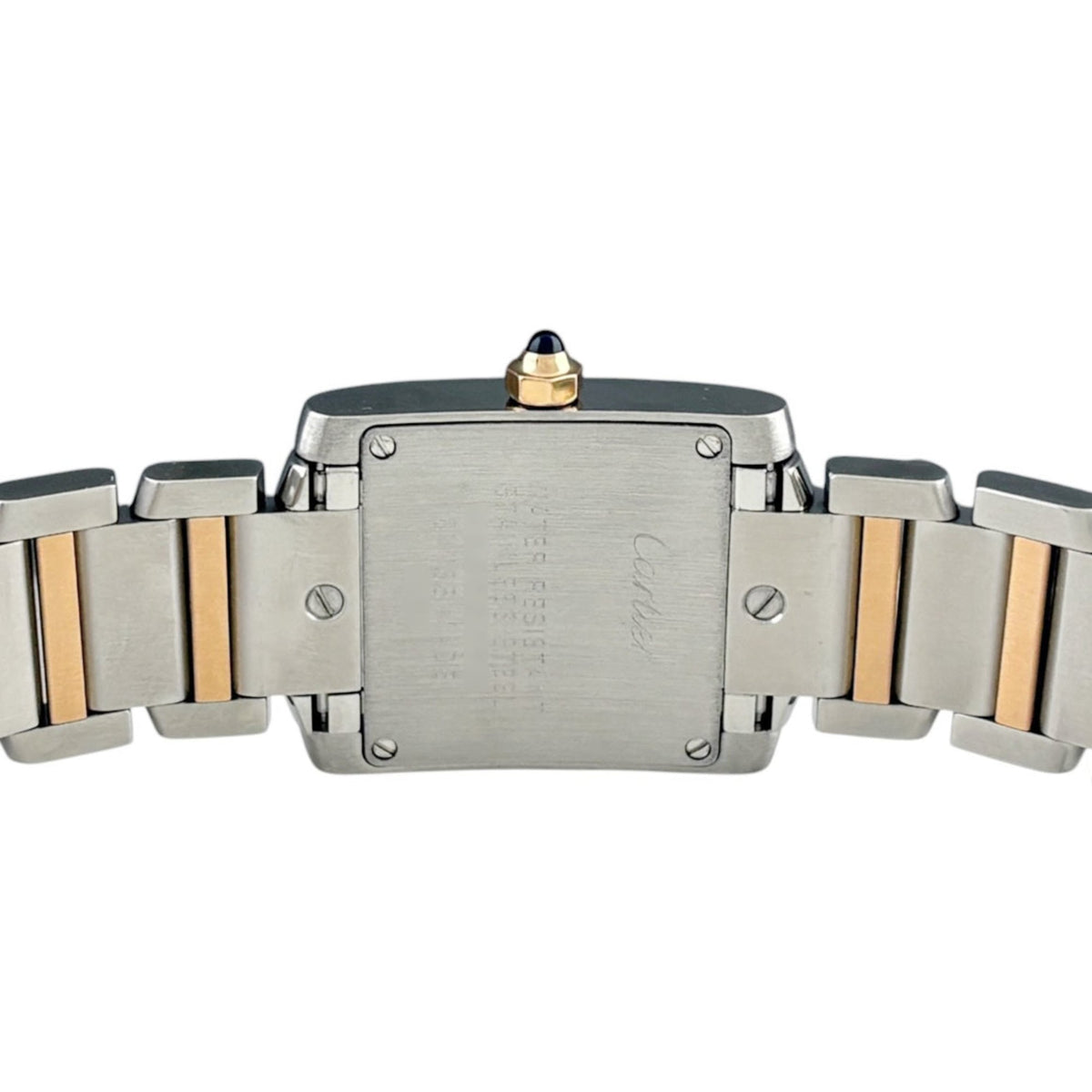 Cartier Tank Française SM W5010001 horloge met zwarte wijzerplaat, 20 mm