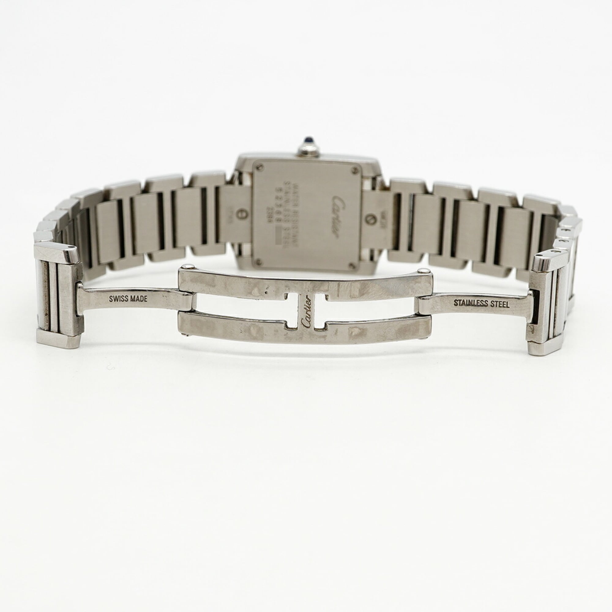 Cartier Tank Française SM W51008Q3 Damenuhr Elfenbein Zifferblatt