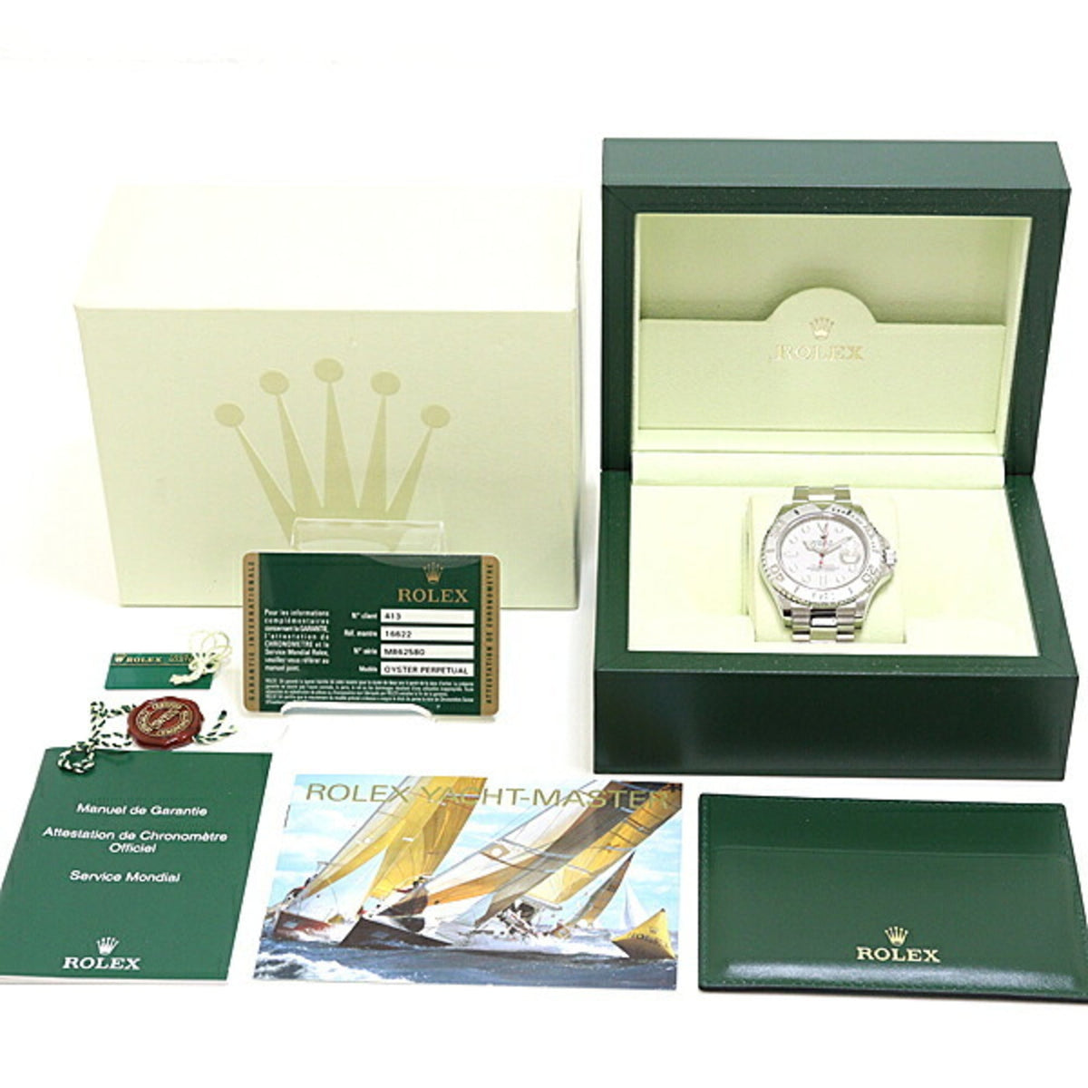 Rolex Yachtmaster Rolesium 16622 Silver Dial 40mm Watch
