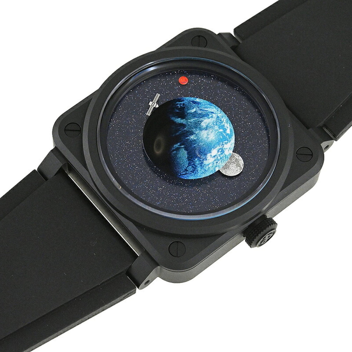 Bell & Ross BR-03 Astro BR03A-EMM-CE/SRB Schwarz, blaues Zifferblatt, 41 mm Uhr