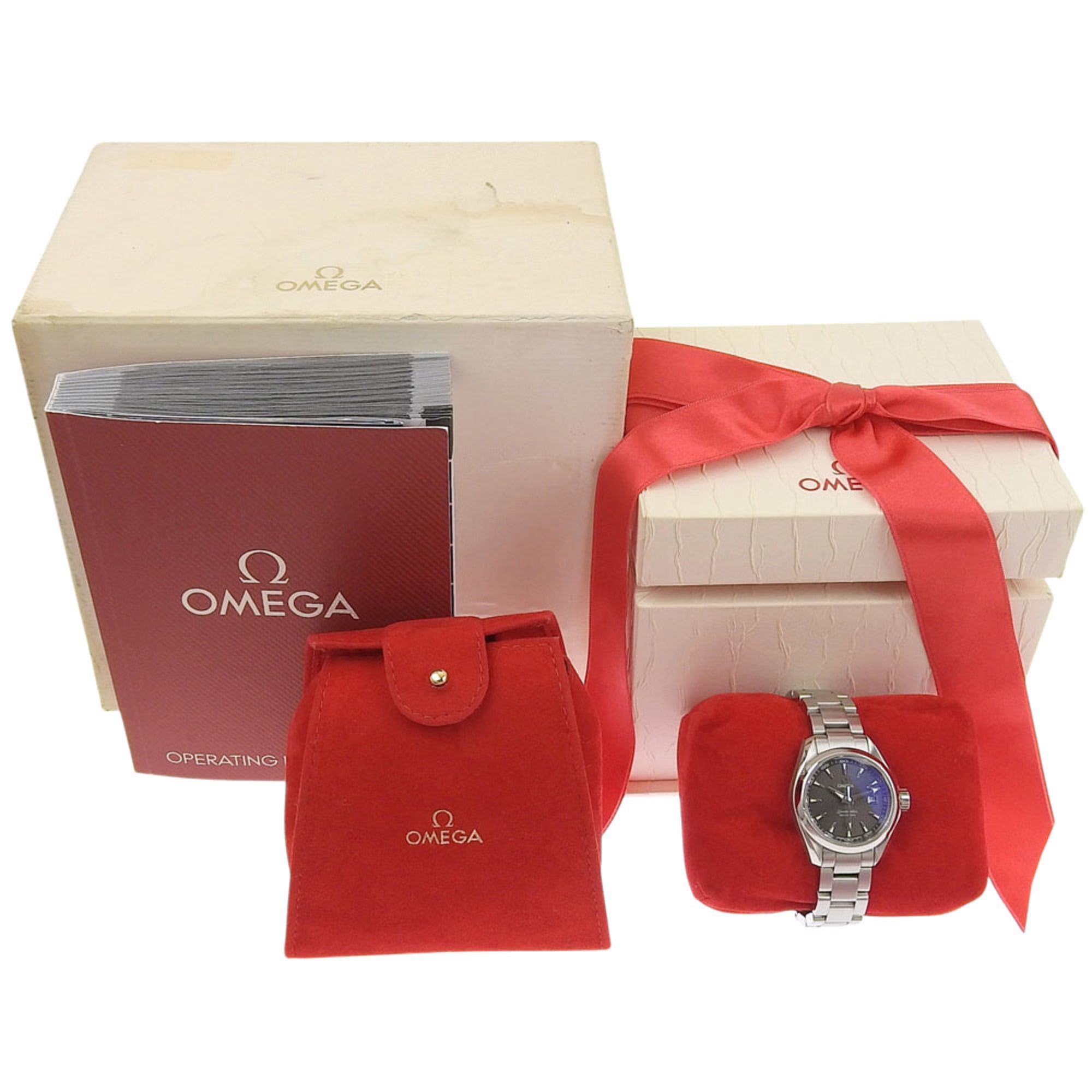 Neu Omega Seamaster Aqua Terra Datum wasserdicht bis 150 m, 231 10 61 06 001, graues Zifferblatt, EdelstahlQuarz 30 mm