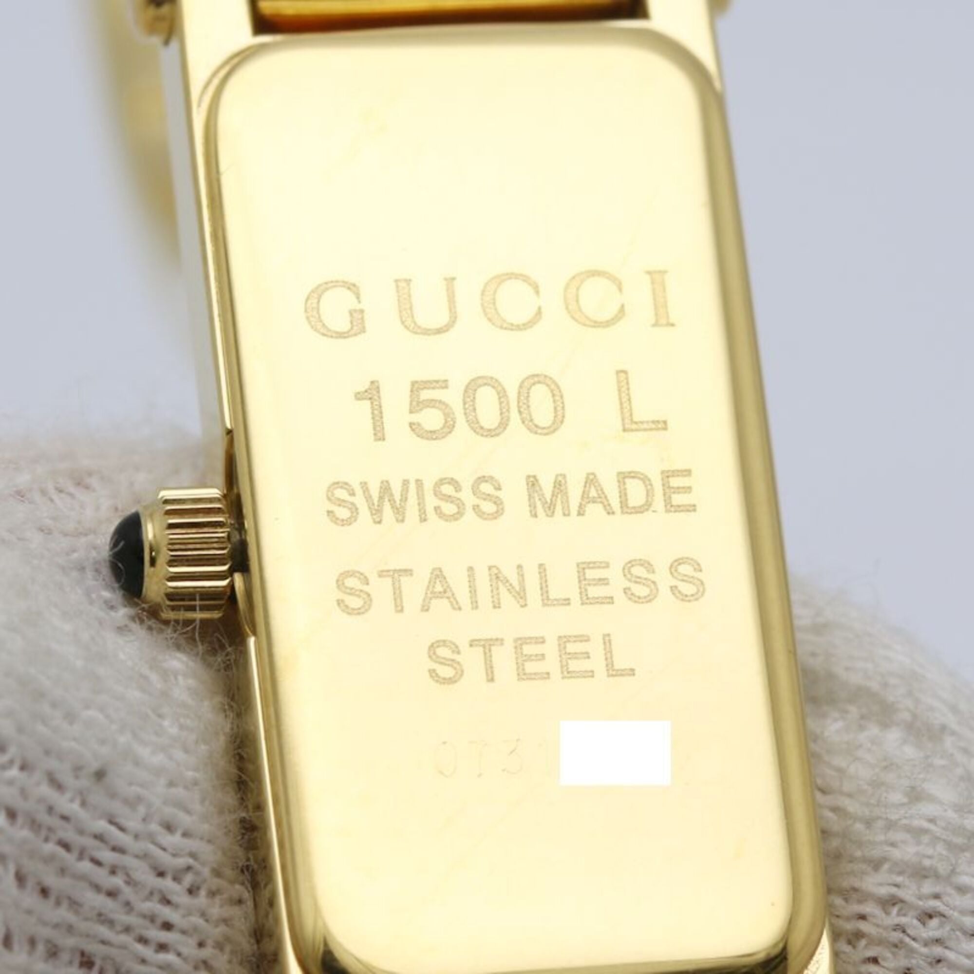 Gucci Bangle 1500L White Dial 12mm Watch