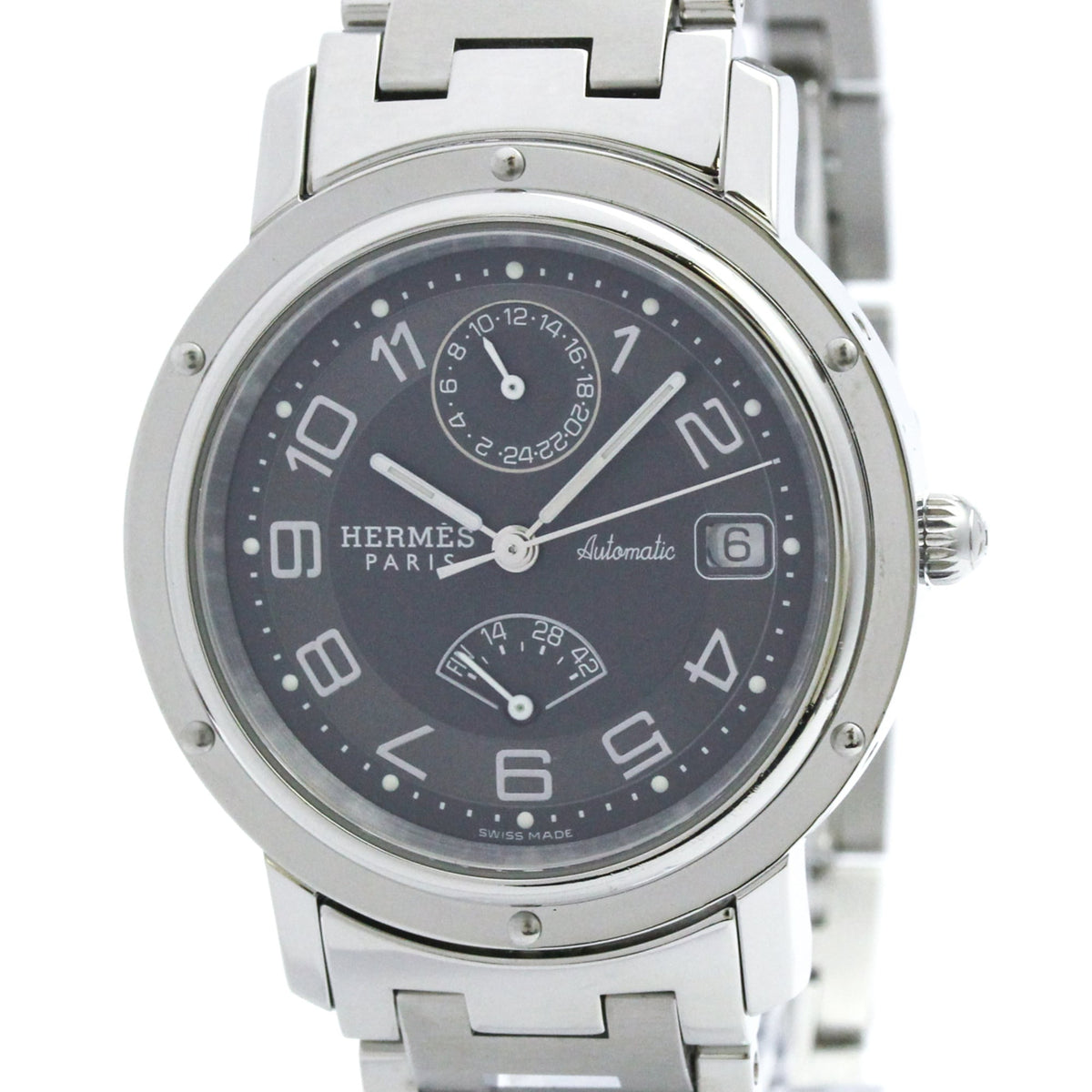 Hermes Clipper CL2.810, graues Zifferblatt, 38 mm Uhr