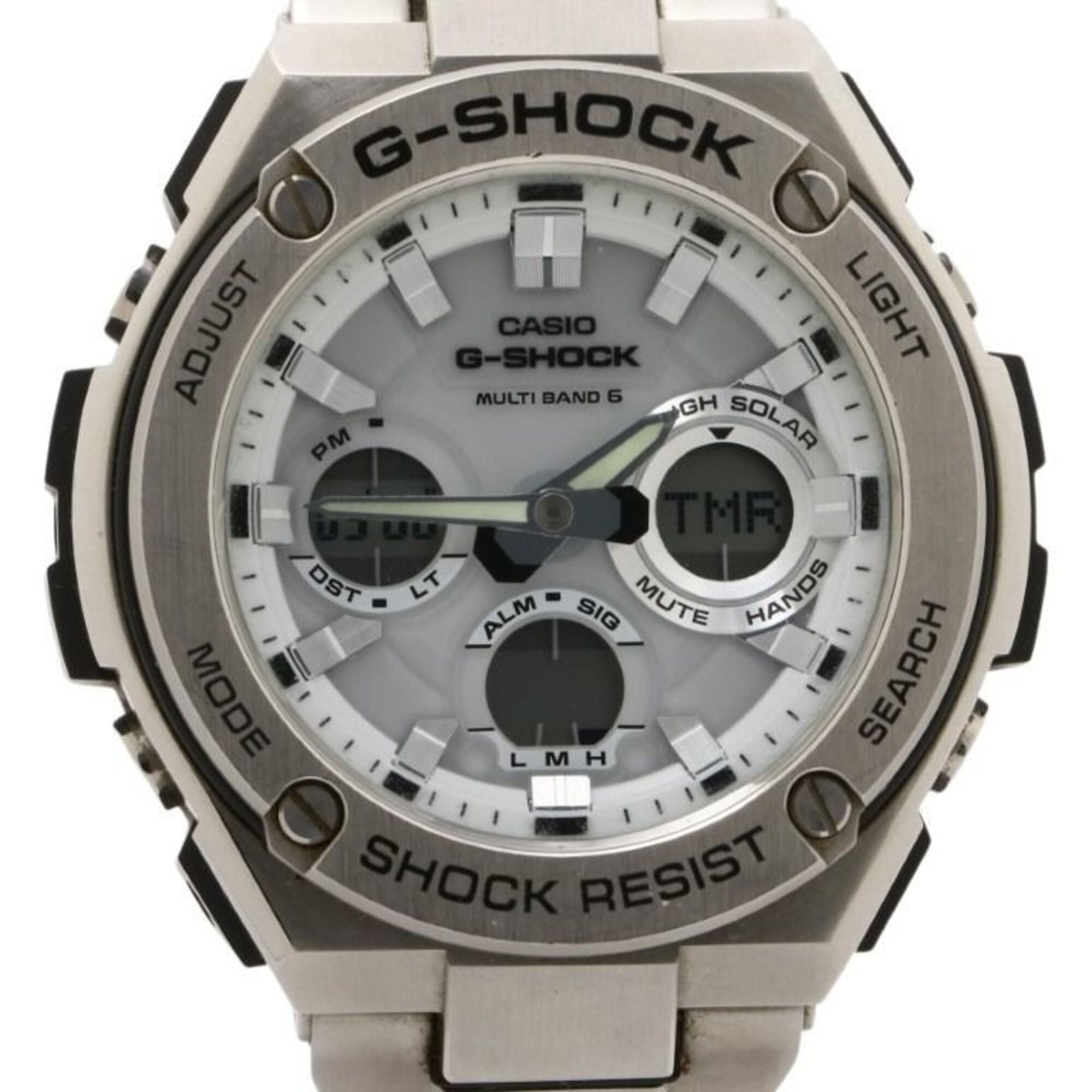 CASIO G-SHOCK G-STEEL GST-W100 Series GST-W110D-7AJF White Silver Resin/Stainless Steel Men's Watch