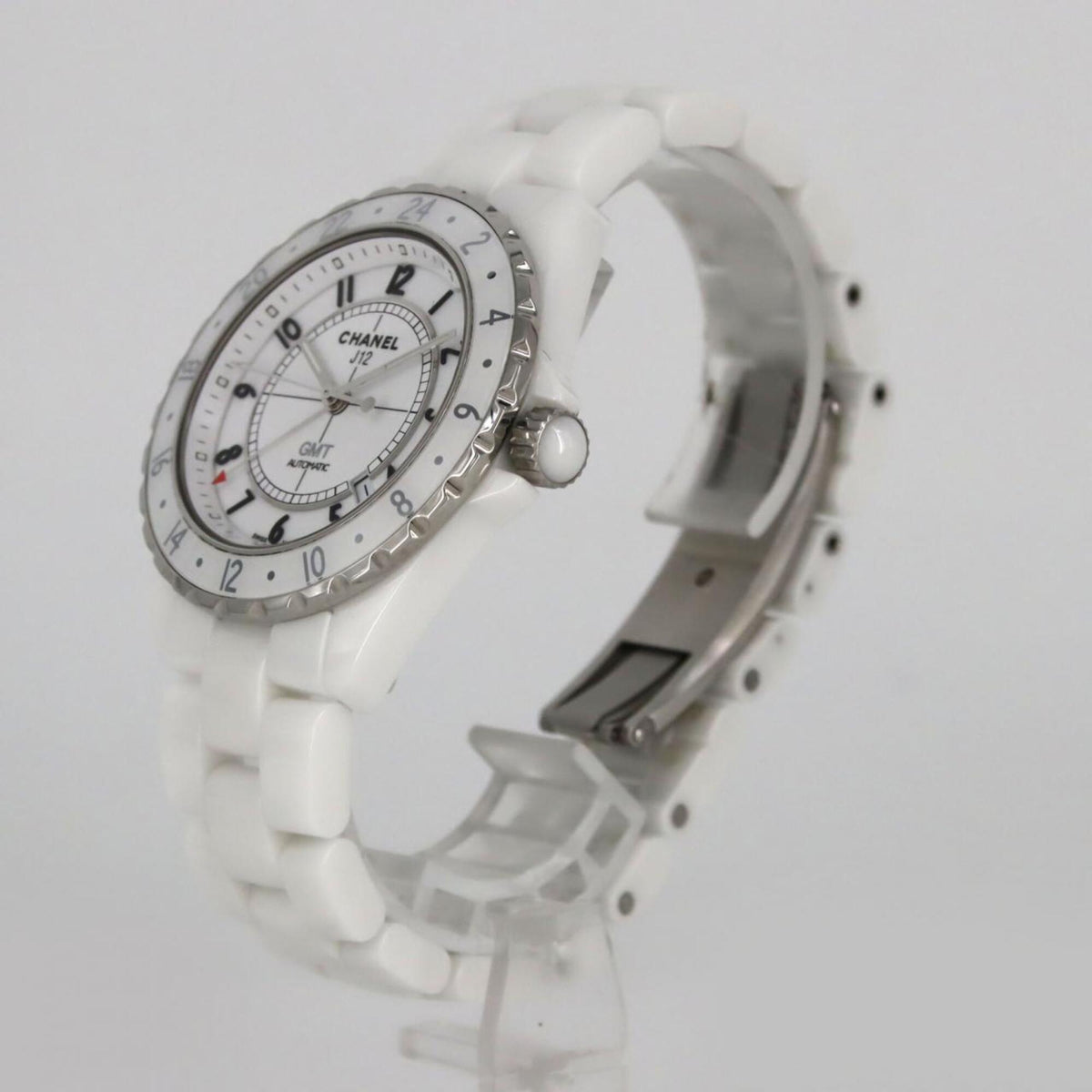 Chanel J12 42 mm GMT Keramik H2126 Weiß Zifferblatt 42 mm Uhr