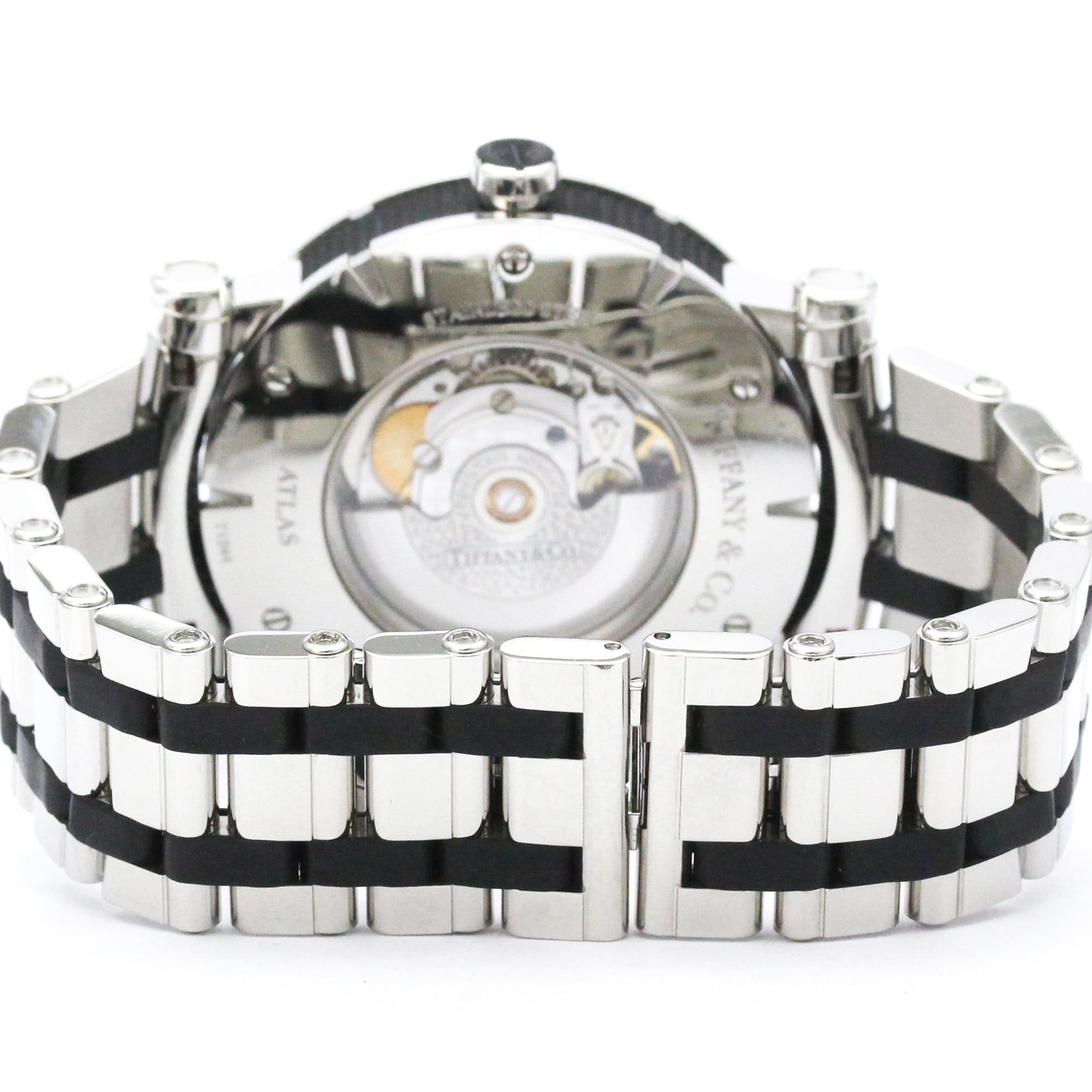 TIFFANY Atlas Steel Rubber Automatic Watch Z1000.70.12A10A00A Polished