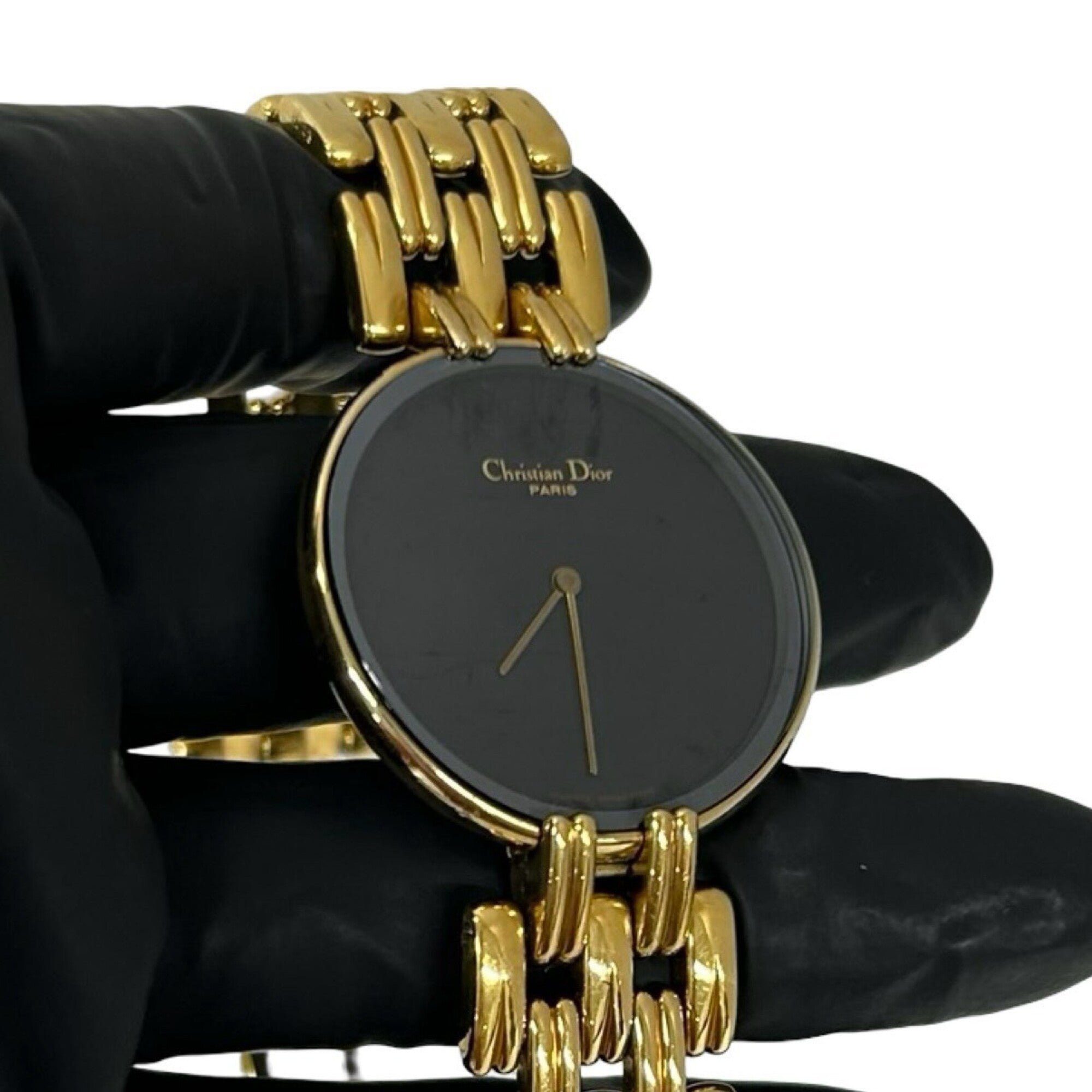 Christian Dior Vintage Baghira GP Quartz Gold Black 38257