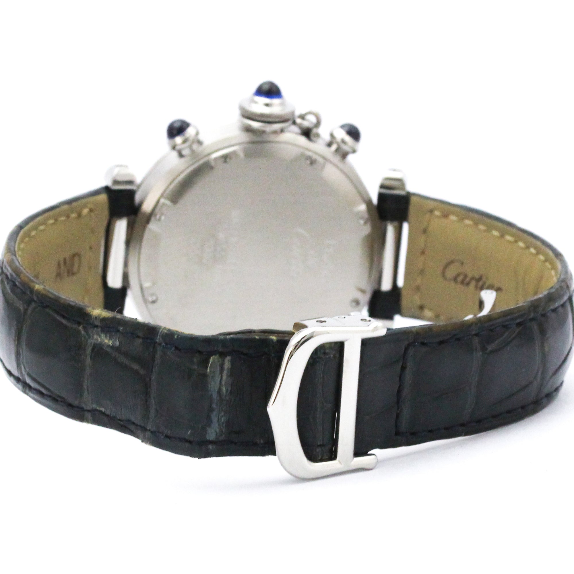 CARTIER Pasha Chronoreflex Steel Quartz Unisex Watch W3100855 Polished