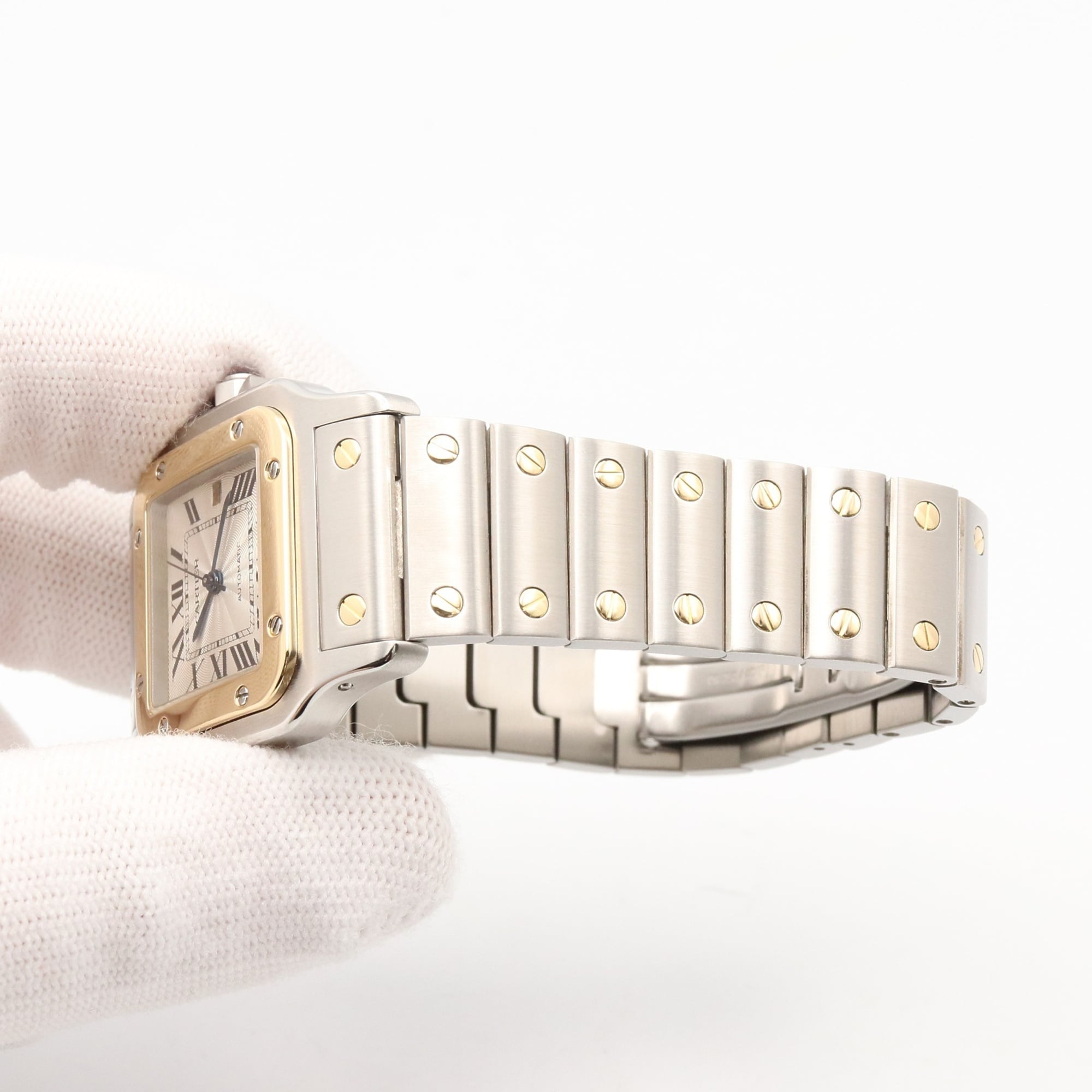 Cartier Santos W20058C4 Silver Dial Stainless steel, yellow gold 29mm Watch
