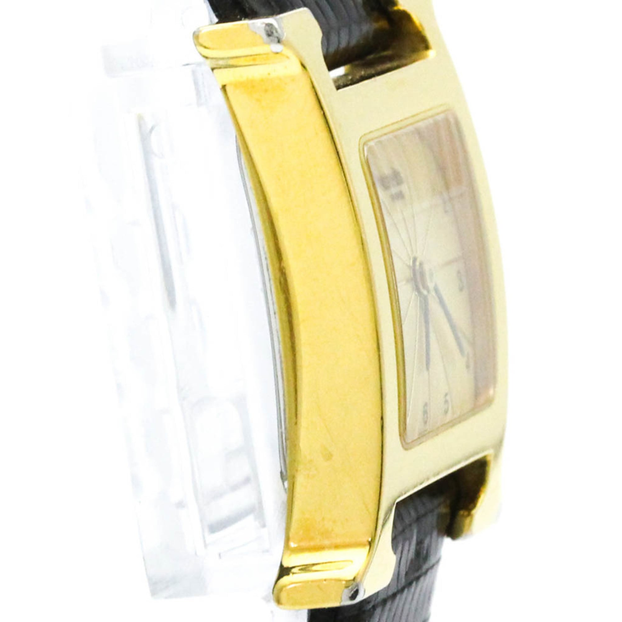 Montre HERMES H pour femme, en cuir plaqué orQuartz modèle HH1.201