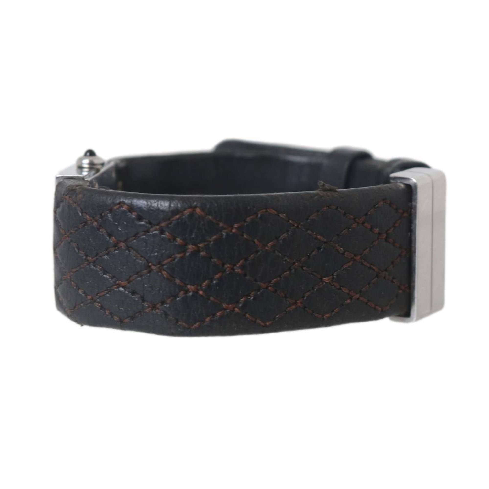 CHANEL Ashier DamenQuarz Matelassé Silber x Schwarz ES