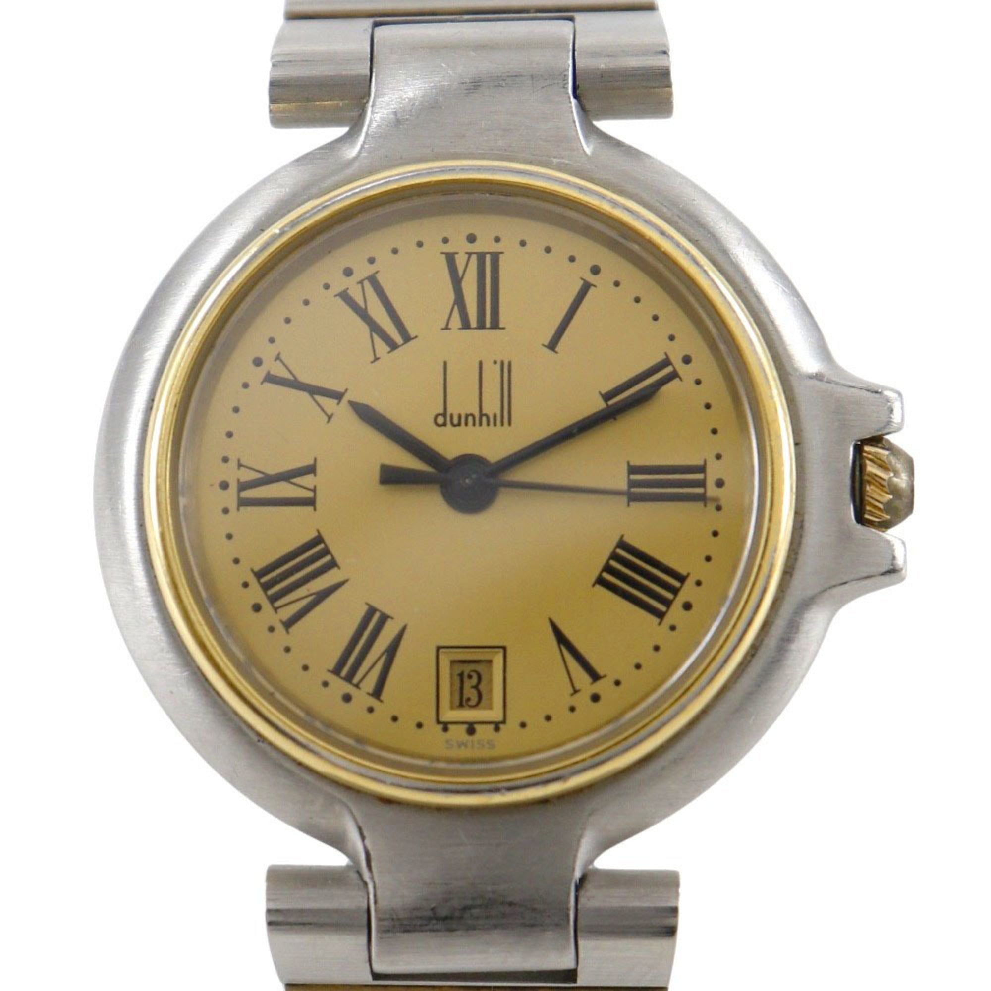Dunhill Millennium Women's Watch, Stainless Steel with Gold Plated Quartz Movement, Analog Display, Dial
