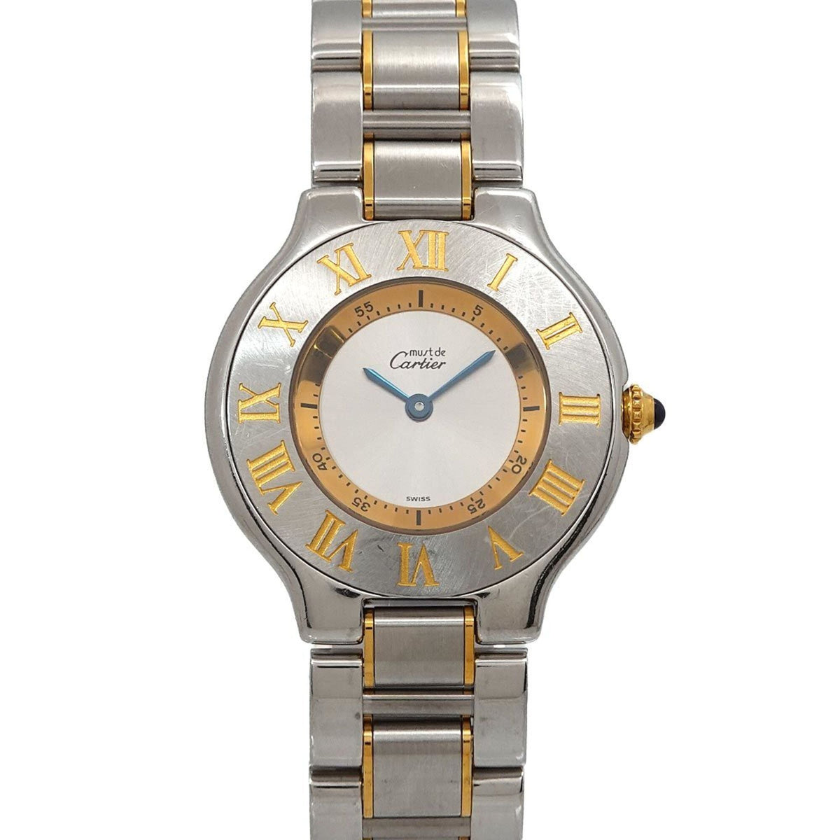 Cartier Must 21 Vingt-et-un W10072R6 horloge met zilveren wijzerplaat, 31 mm